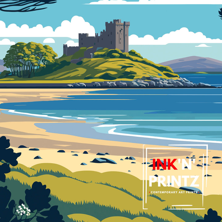 Ganavan Sands Dunstaffnage Travel Poster