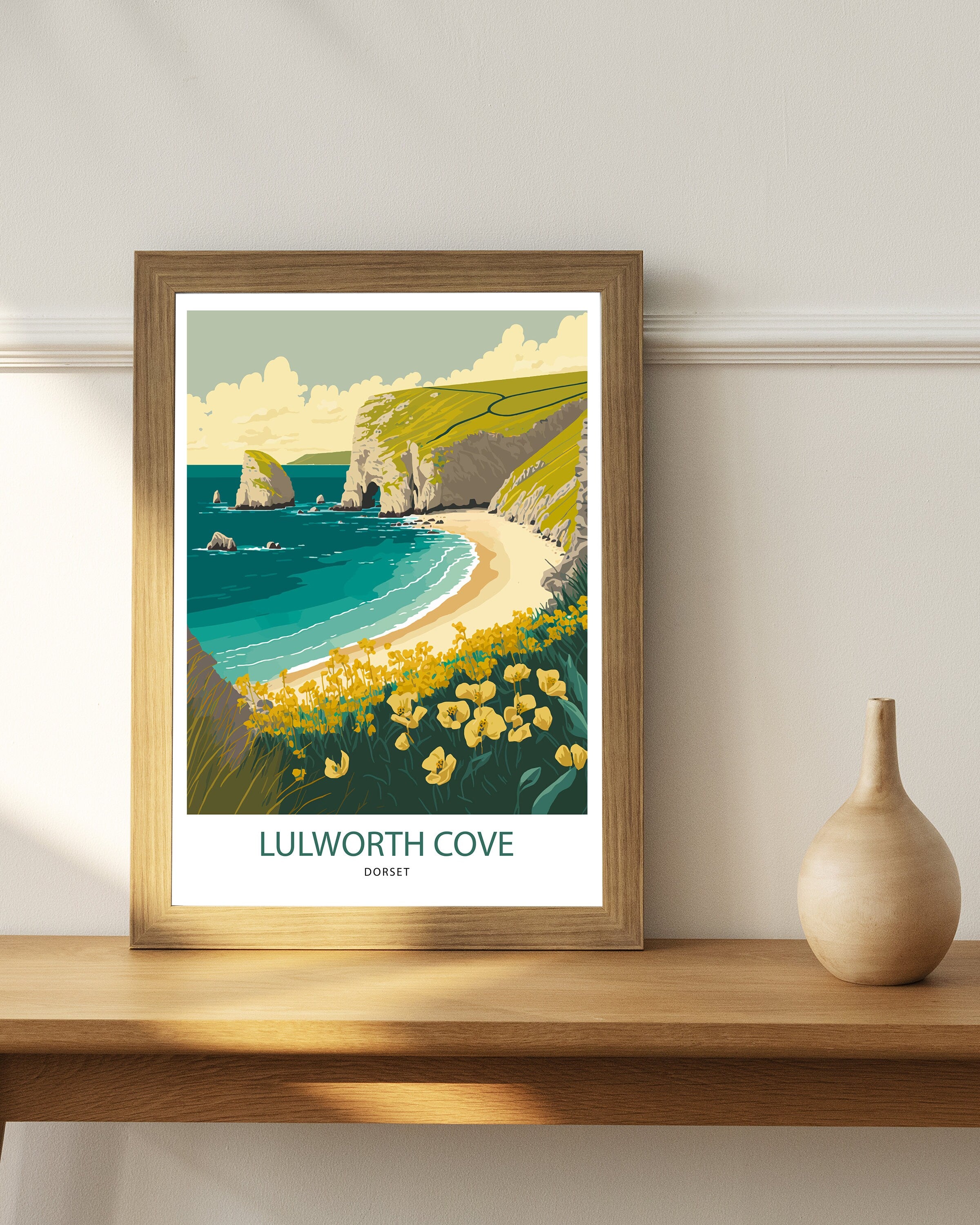 Lulworth Cove Art Poster