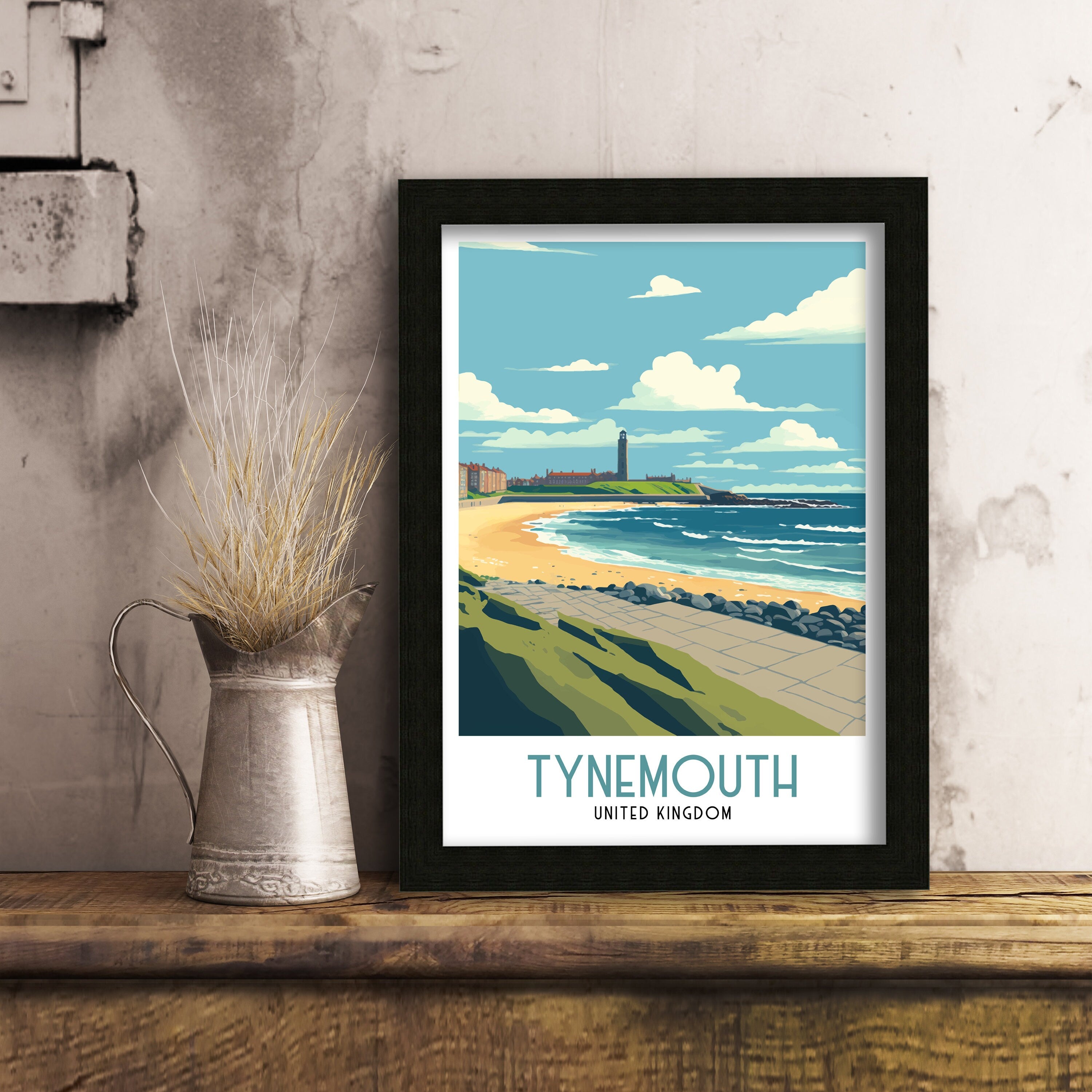 Tynemouth Travel Poster | North East Coastal Art Print