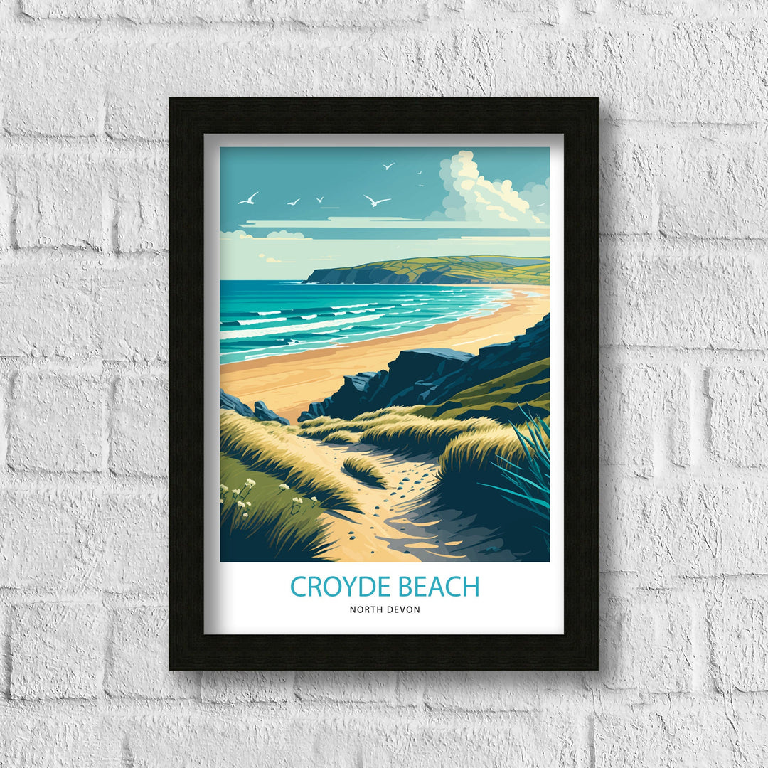 Croyde Bay Travel Poster