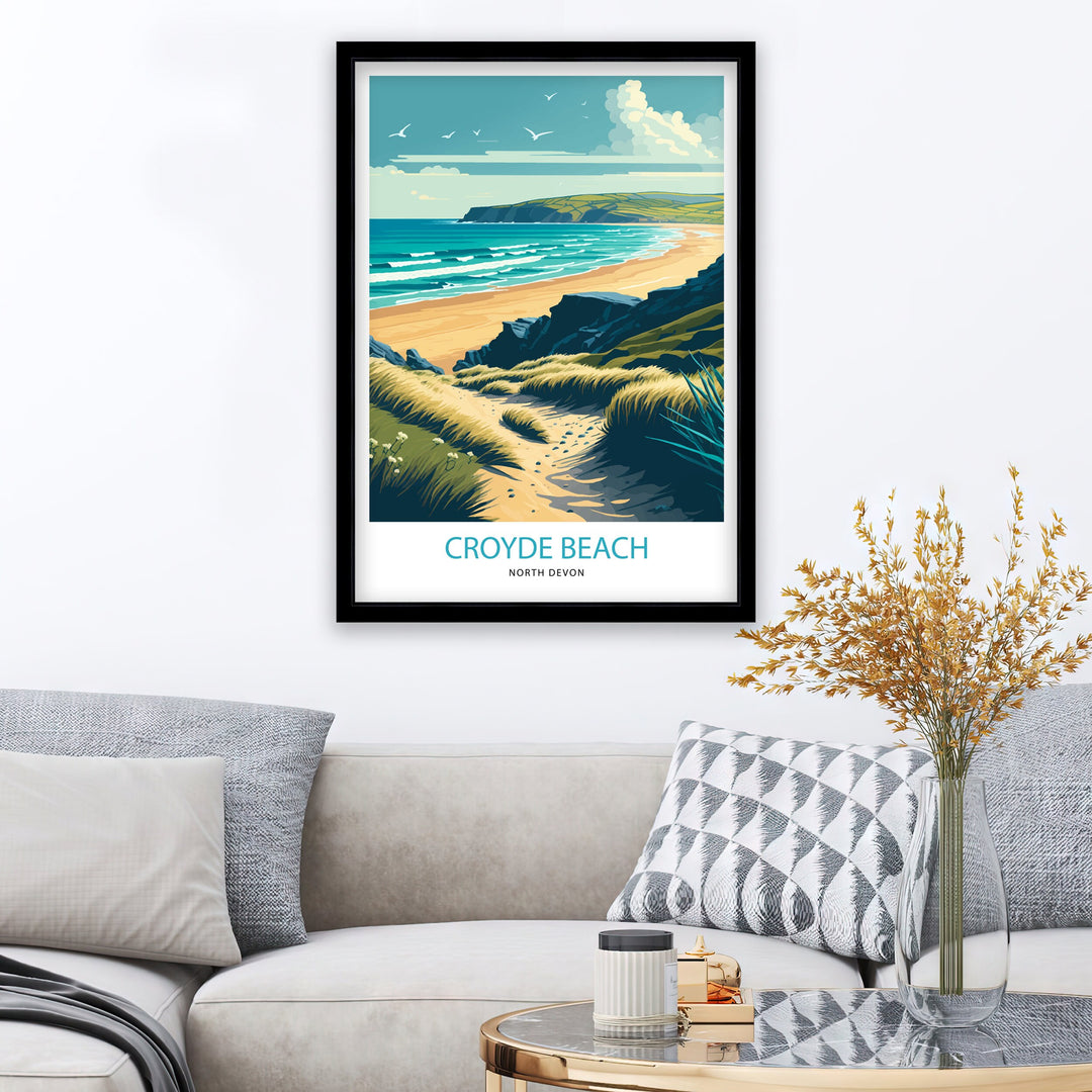 Croyde Bay Travel Poster