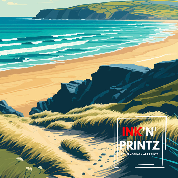 Croyde Bay Travel Poster