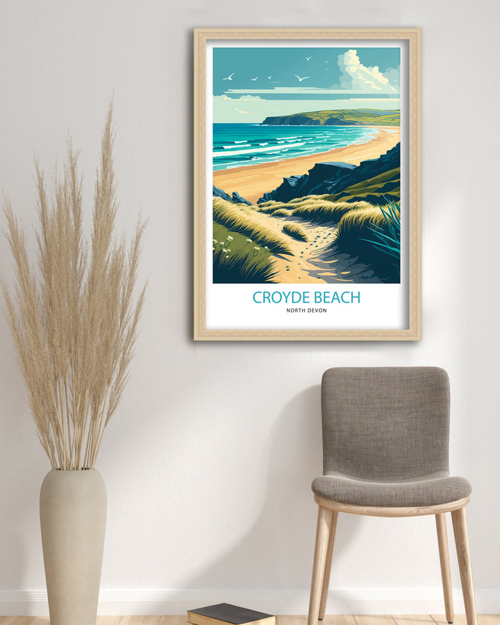 Croyde Bay Travel Poster