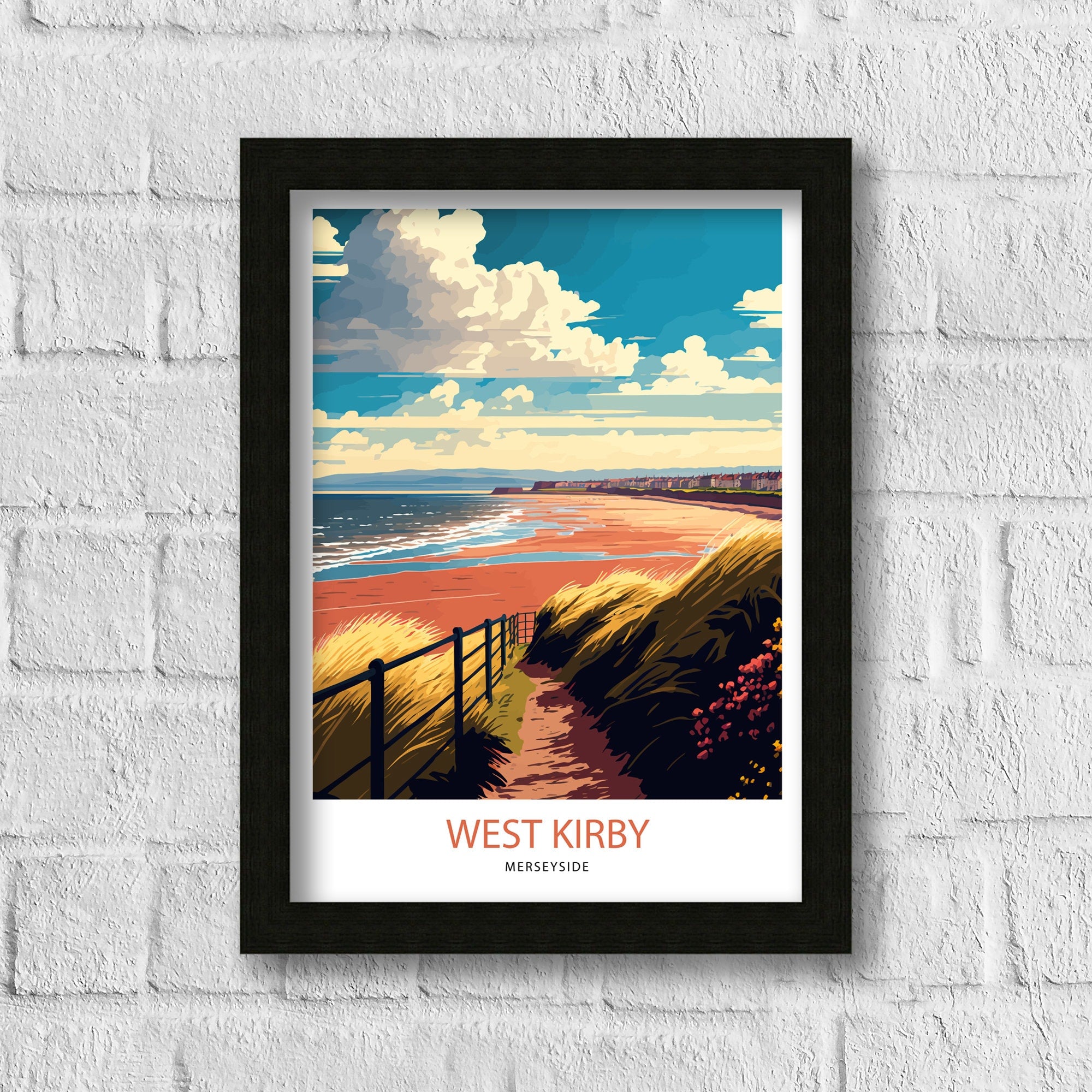 West Kirby Beach Print | Merseyside Travel Poster