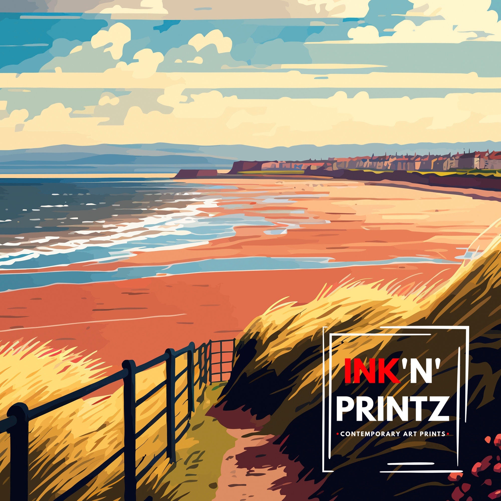 West Kirby Beach Print | Merseyside Travel Poster