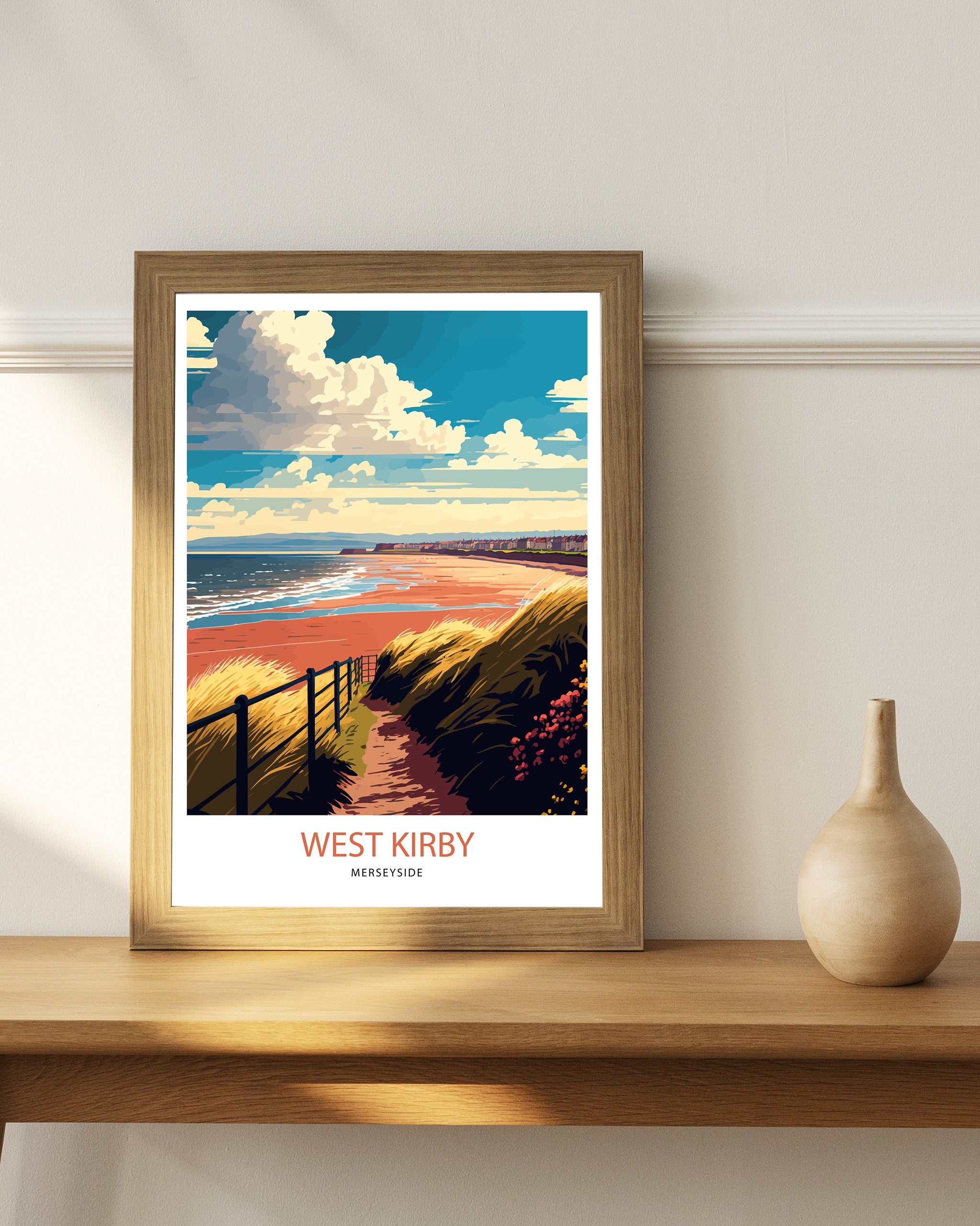 West Kirby Beach Print | Merseyside Travel Poster