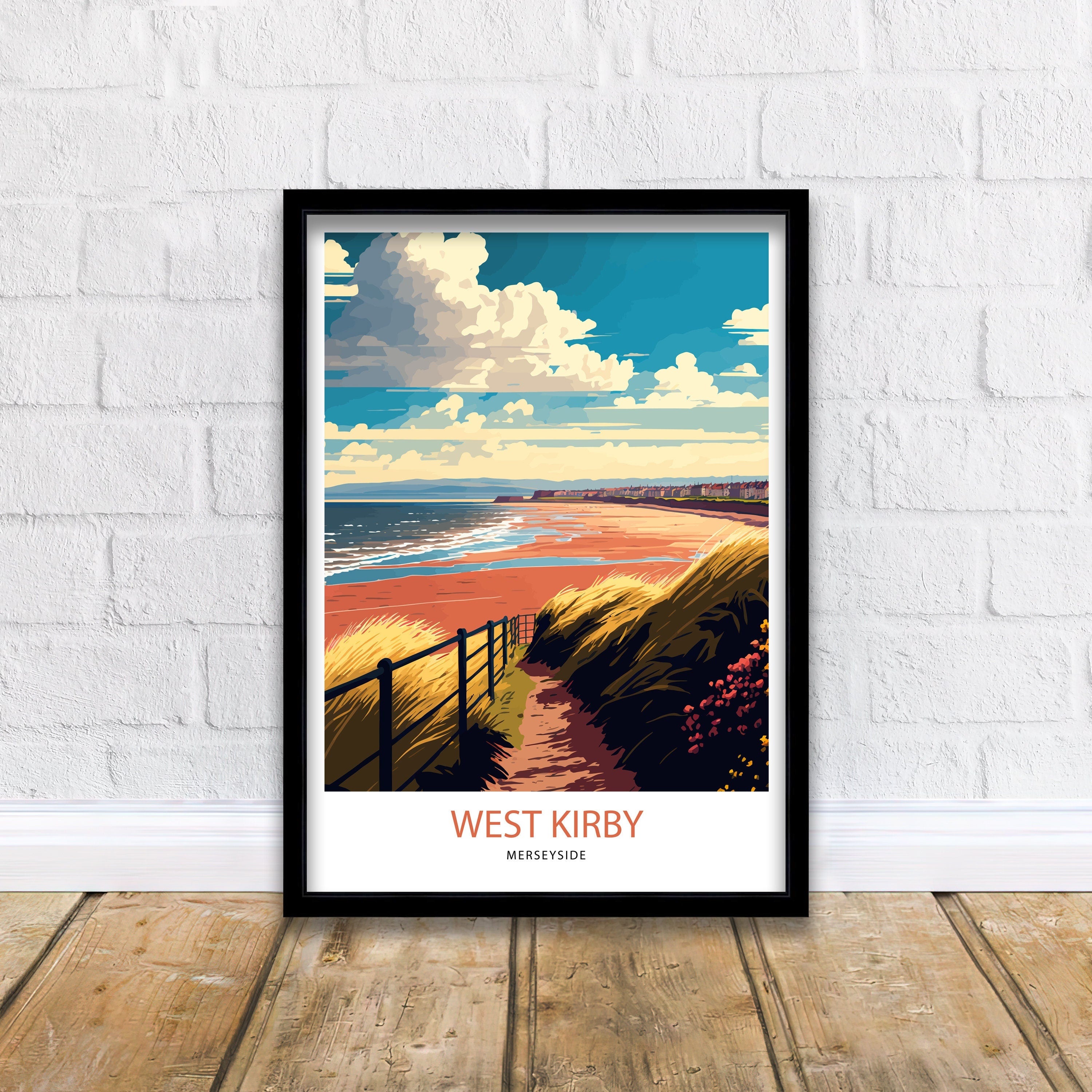 West Kirby Beach Print | Merseyside Travel Poster