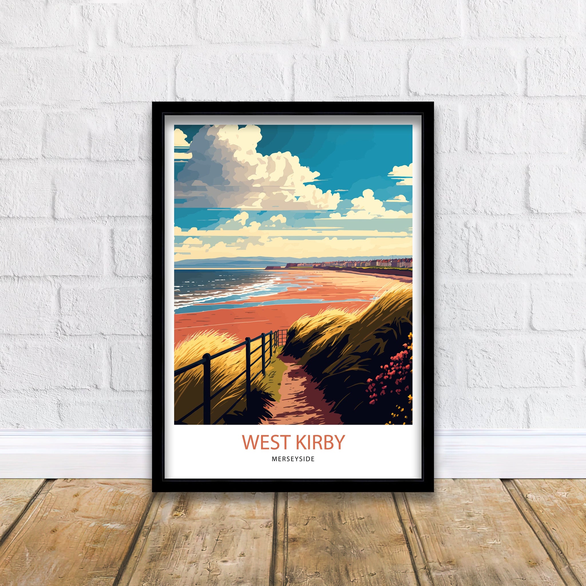 West Kirby Beach Print | Merseyside Travel Poster