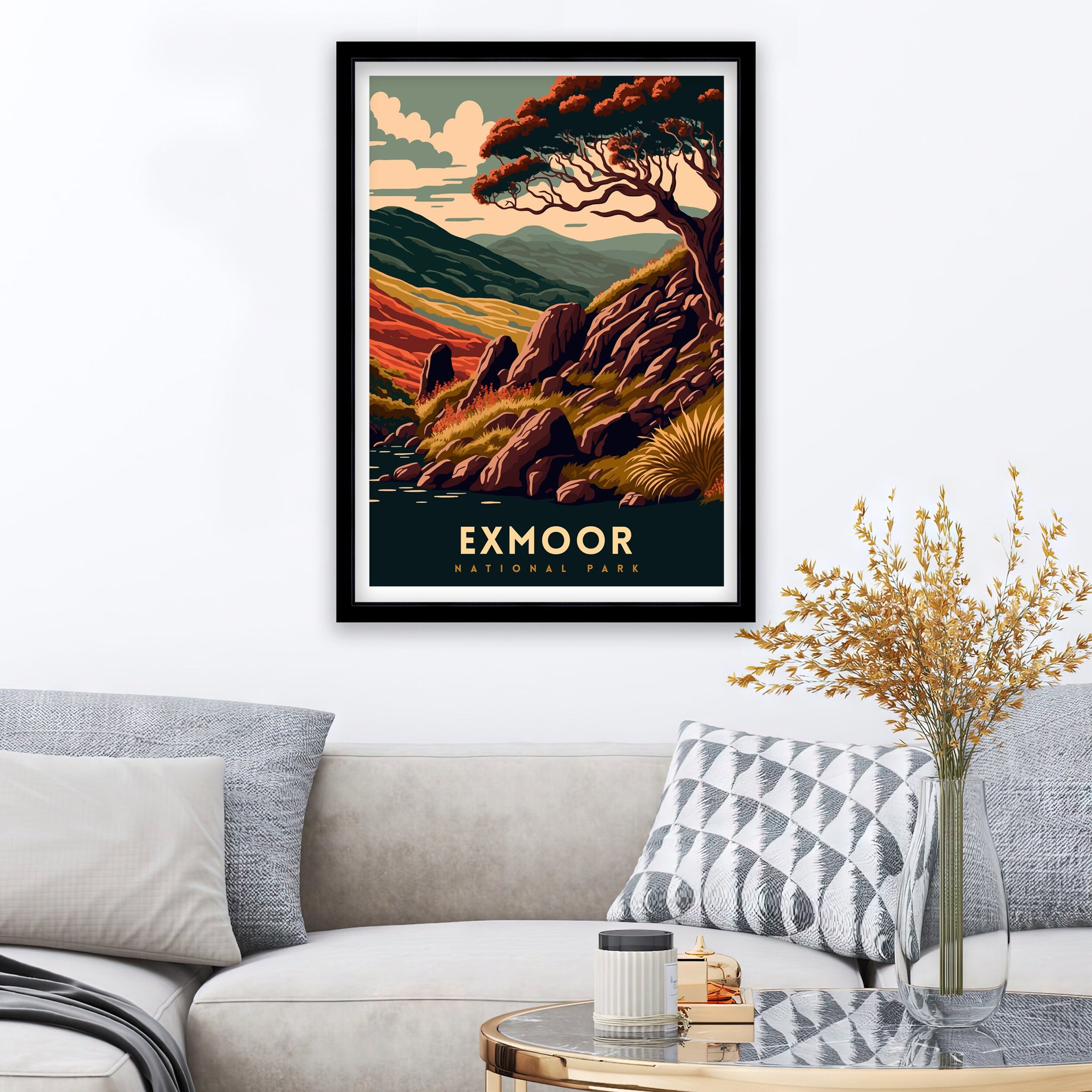 Exmoor National Park Art Print | UK Travel Poster