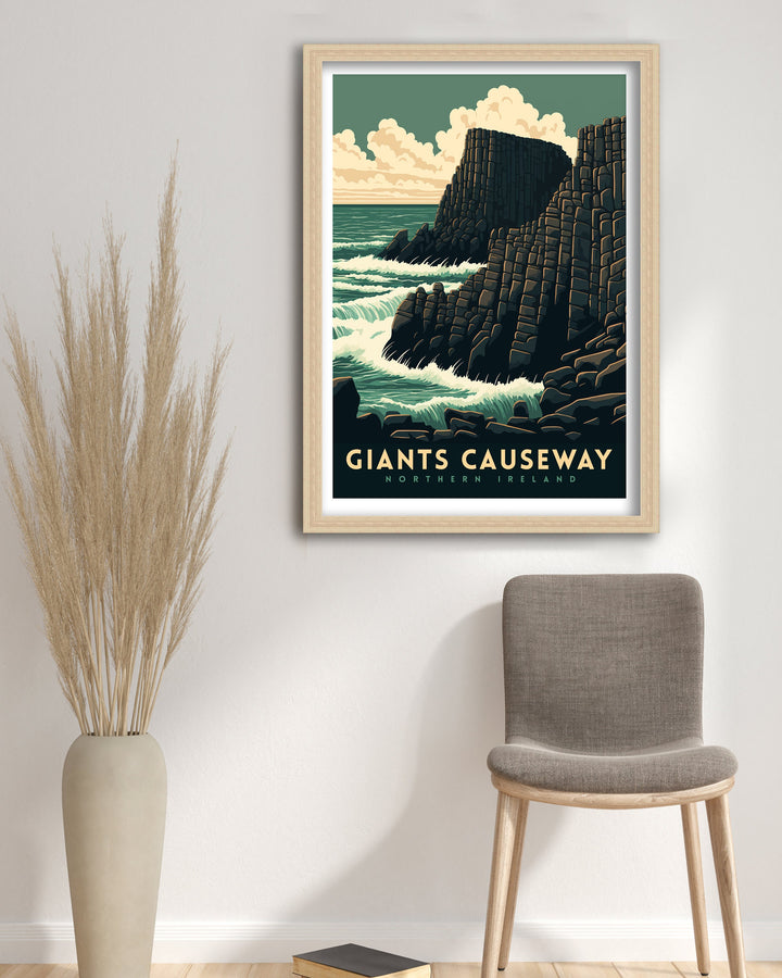 Giants Causeway Travel Poster