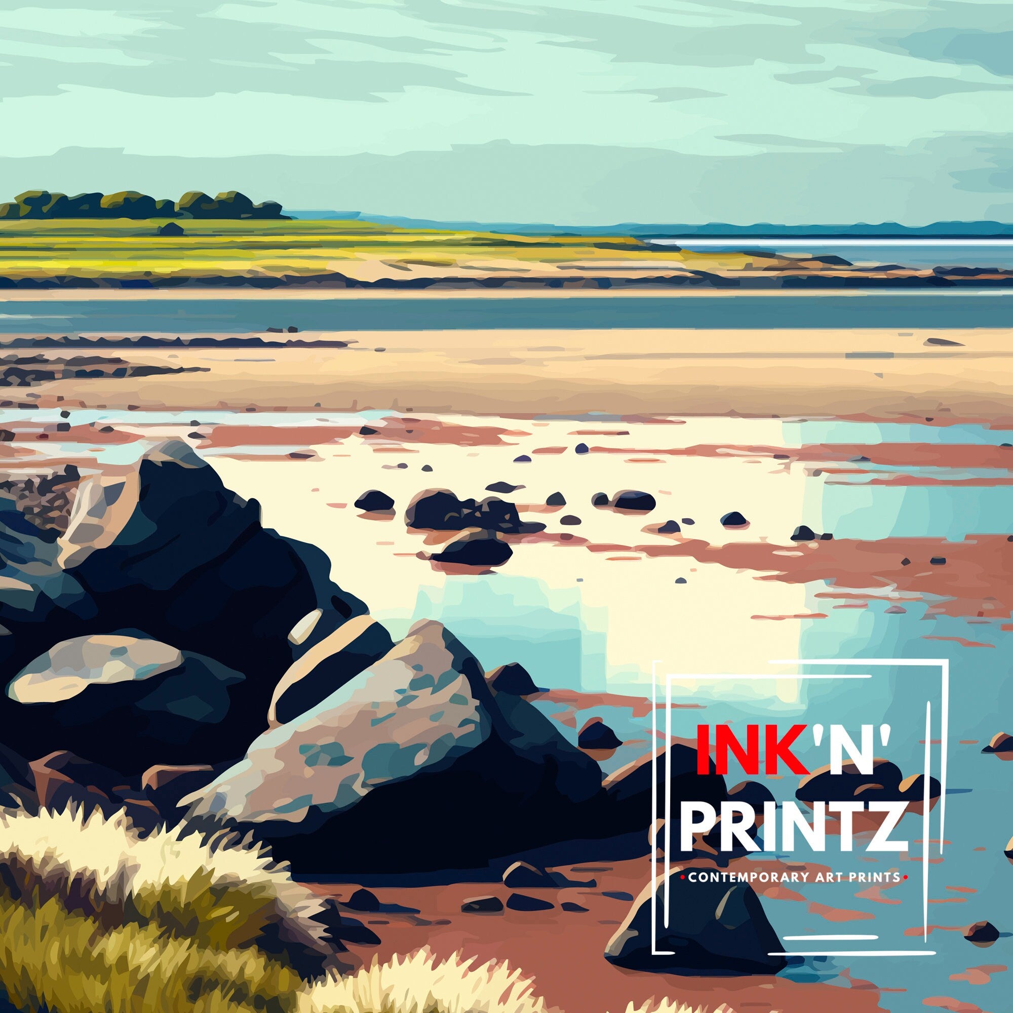The Hilbre Islands Travel Print | Merseyside| Liverpool | Wirral | Travel Poster |