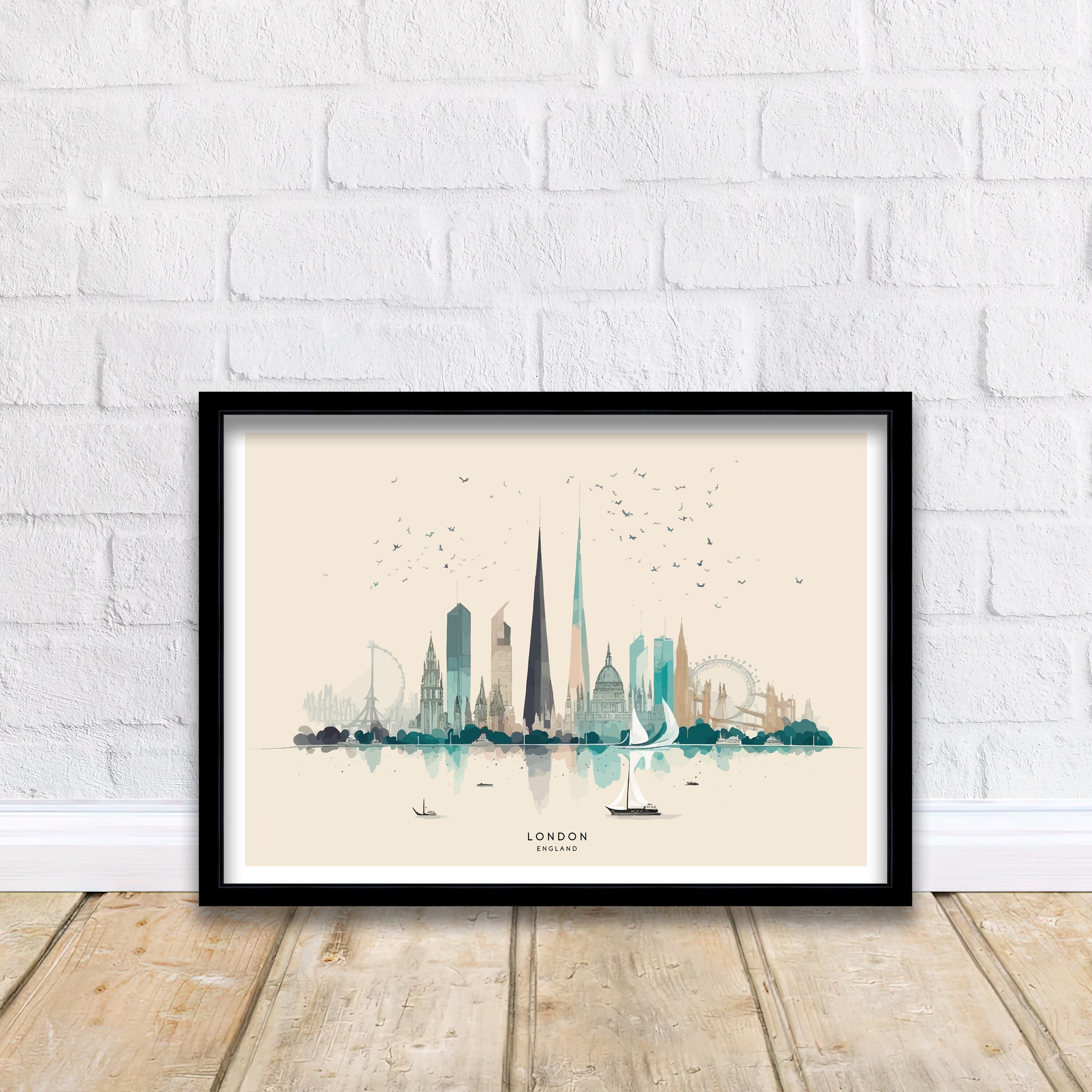 London Skyline Art Print | Modern Cityscape Poster