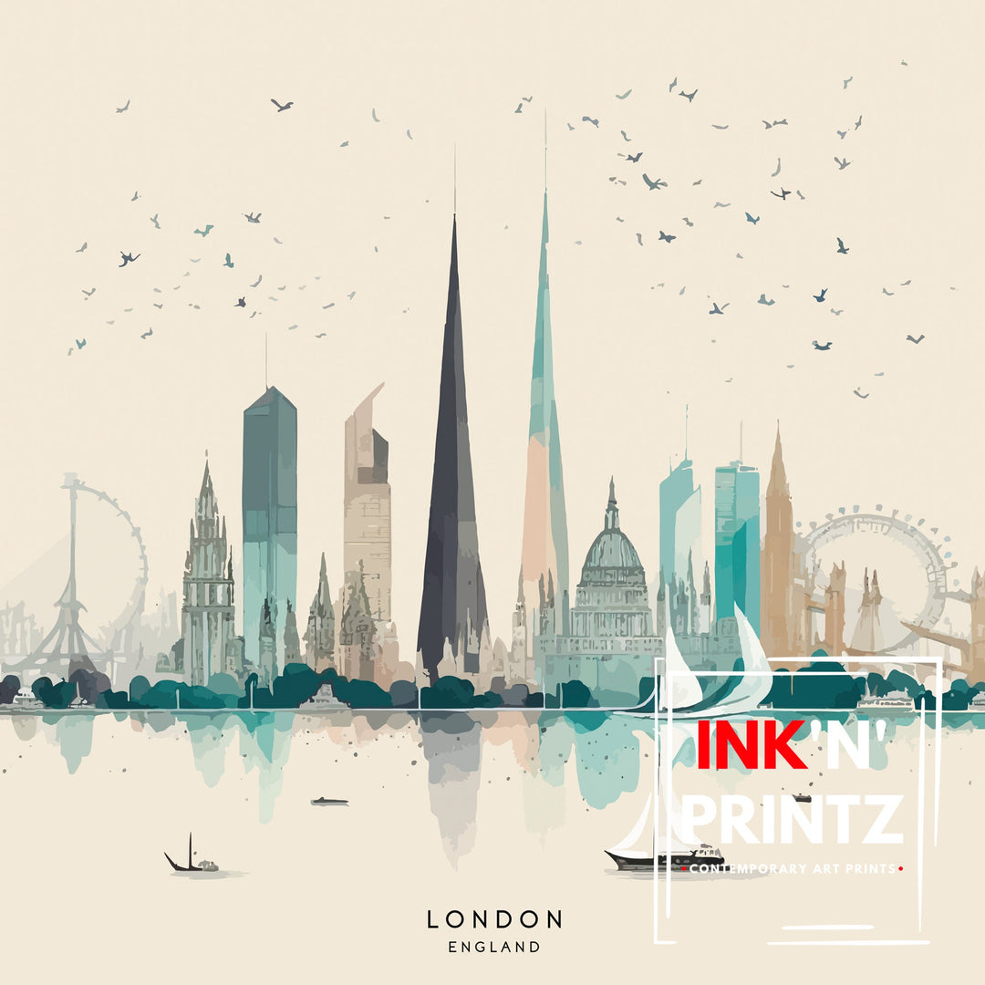 London Skyline Art Poster