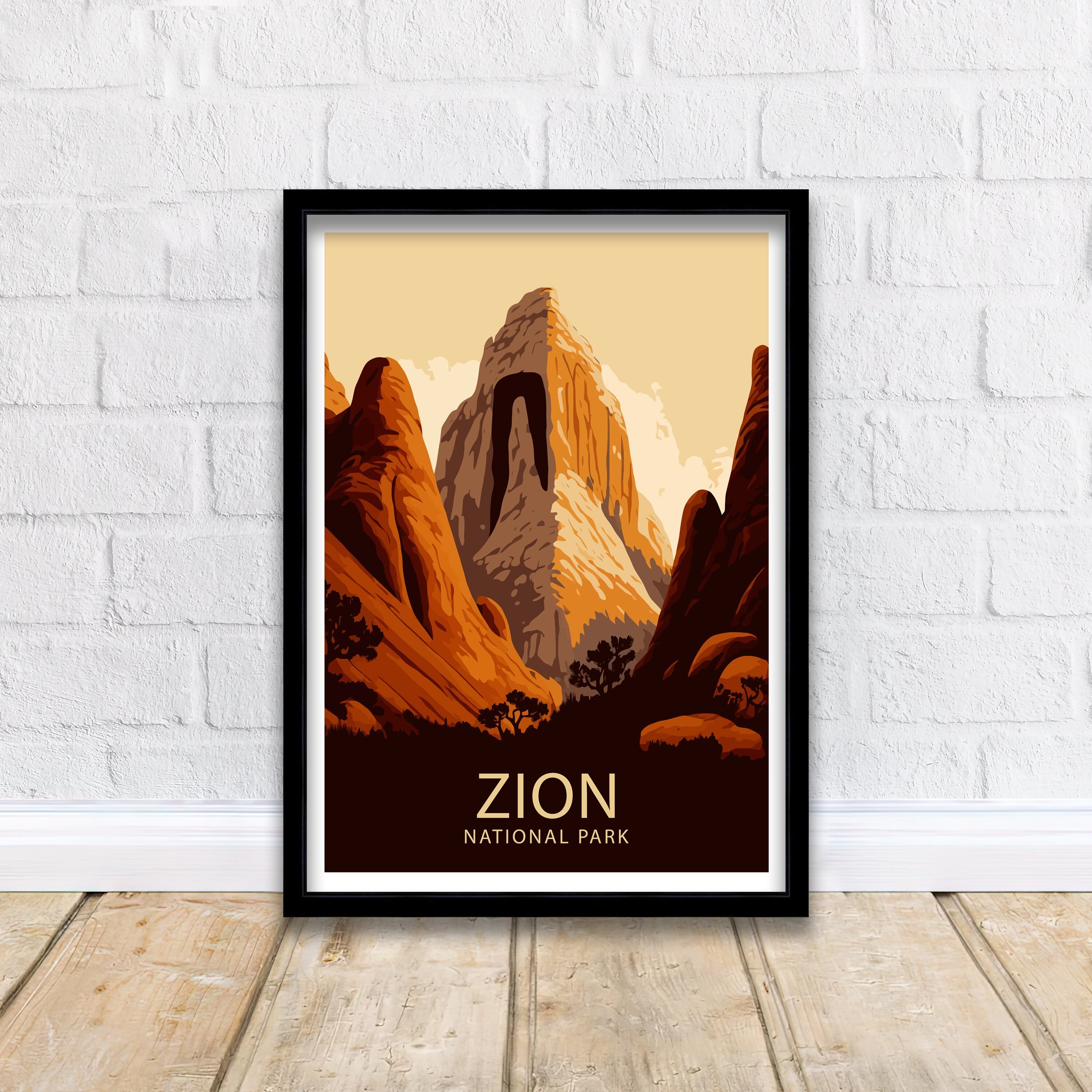 Zion National Park Art Print | Adventure Travel Poster