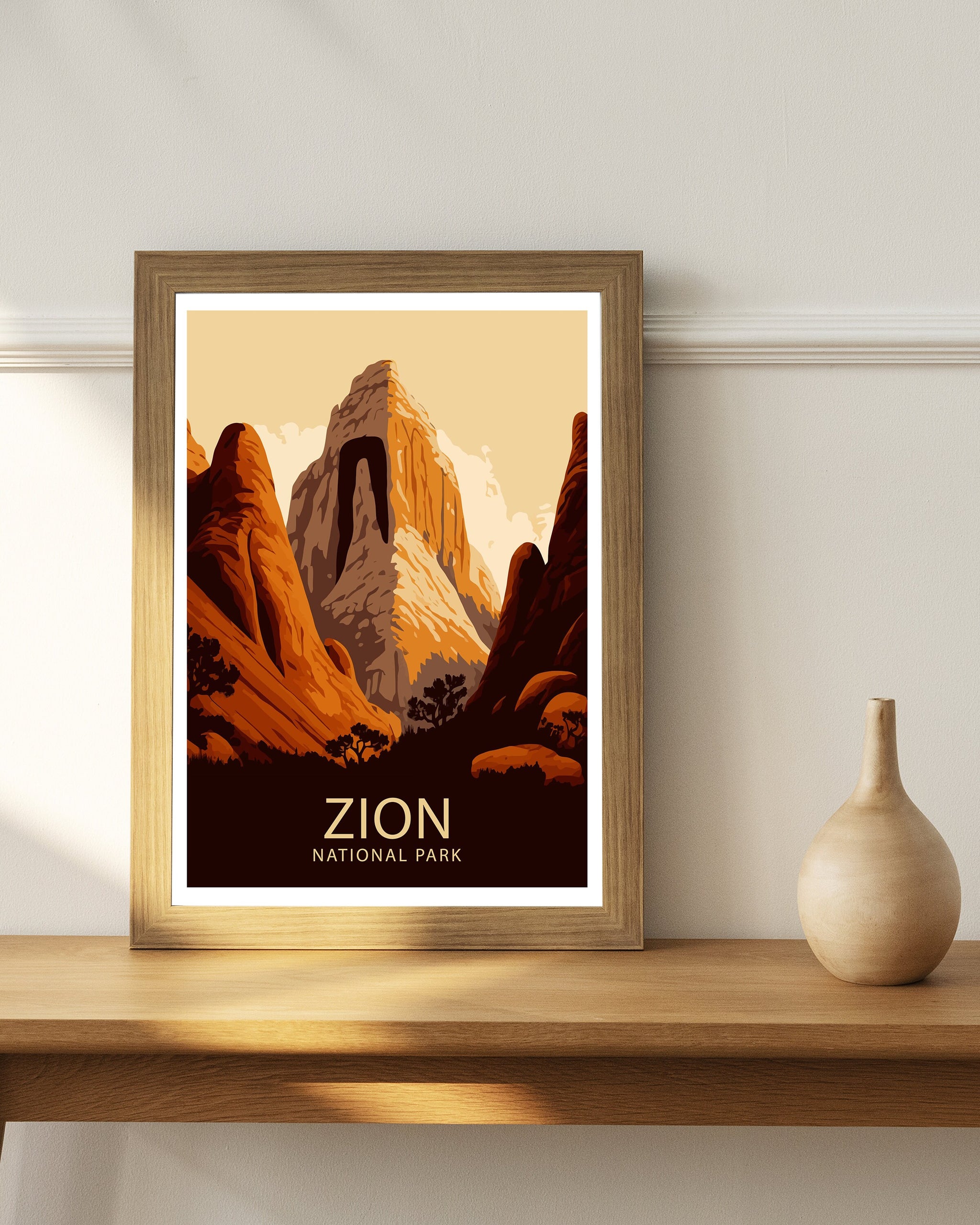 Zion National Park Art Print | Adventure Travel Poster