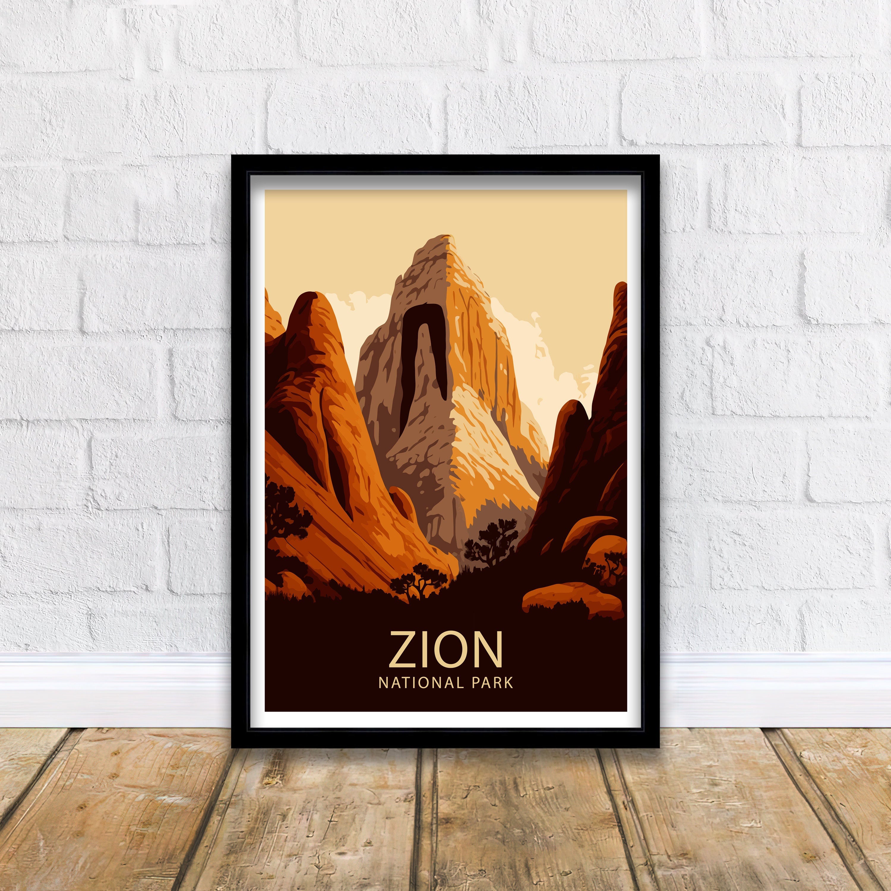 Zion National Park Art Print | Adventure Travel Poster