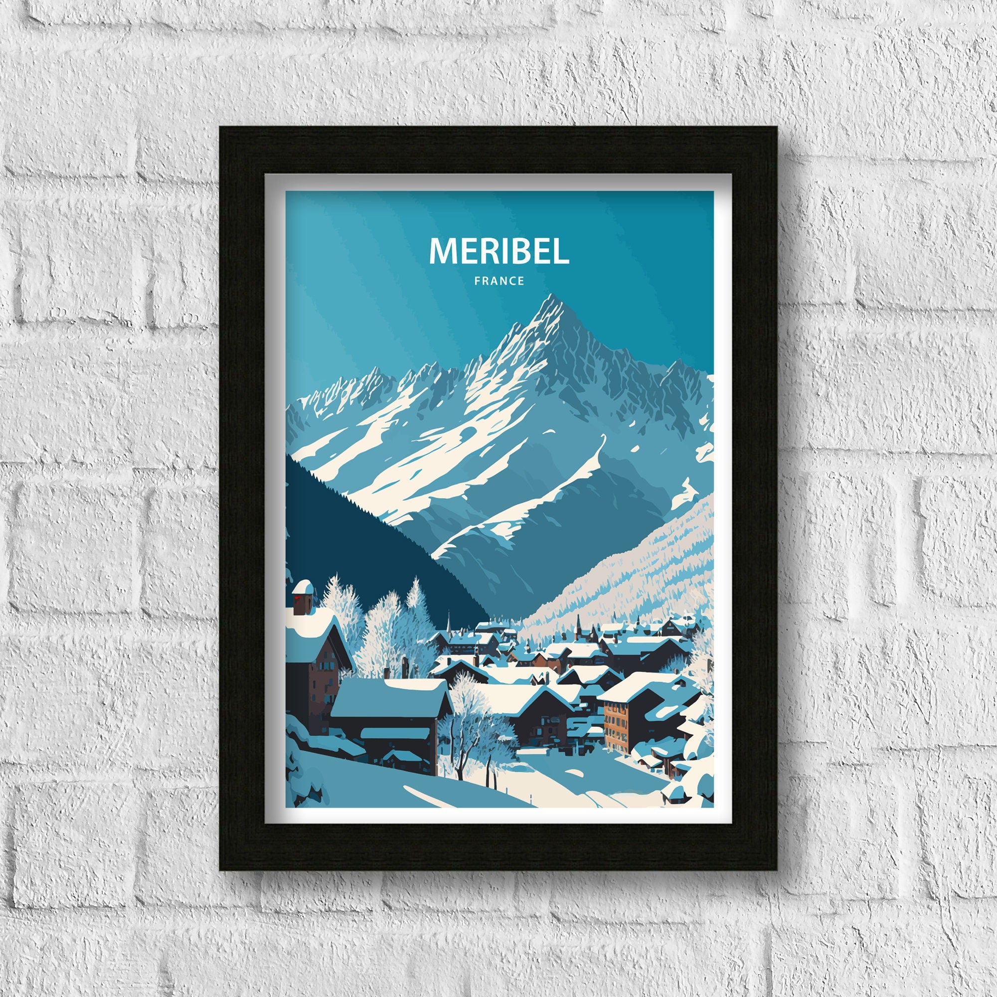 Meribel Ski Resort Print | France Travel Poster