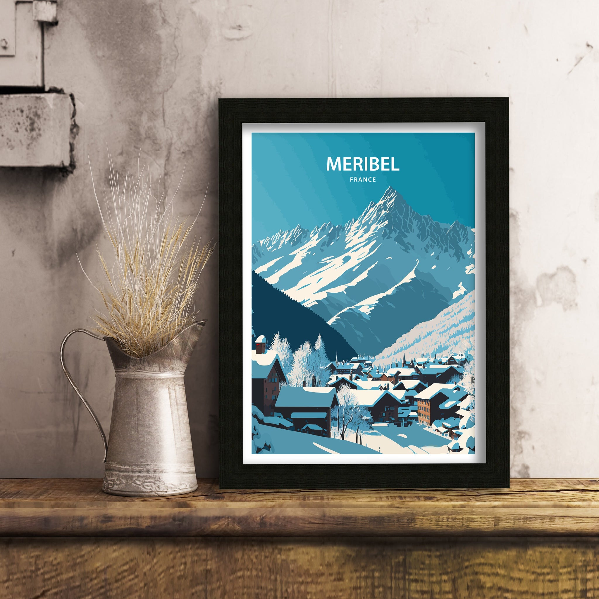 Meribel Ski Resort Print | France Travel Poster