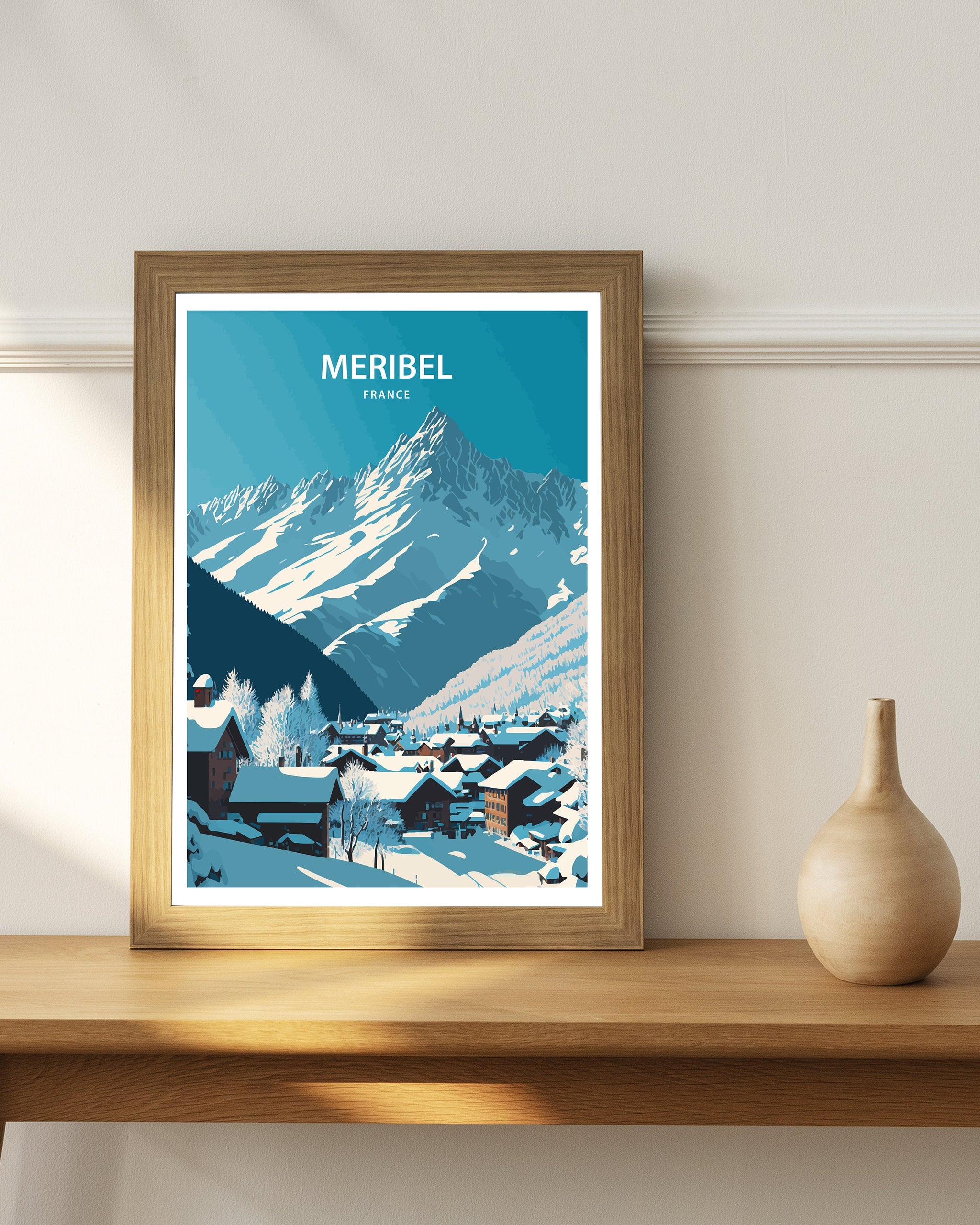 Meribel Ski Resort Print | France Travel Poster