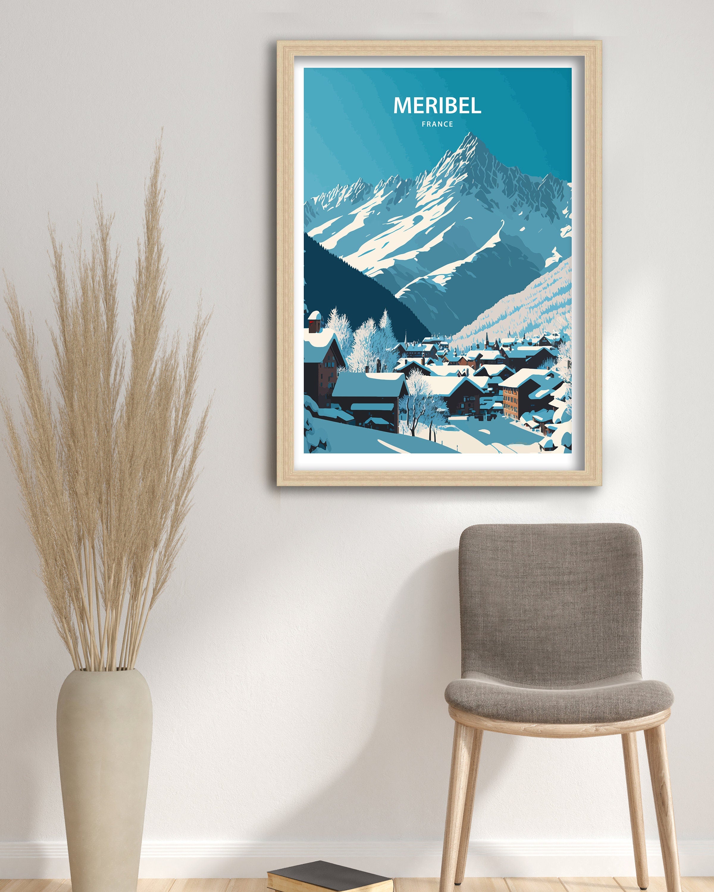 Meribel Ski Resort Print | France Travel Poster