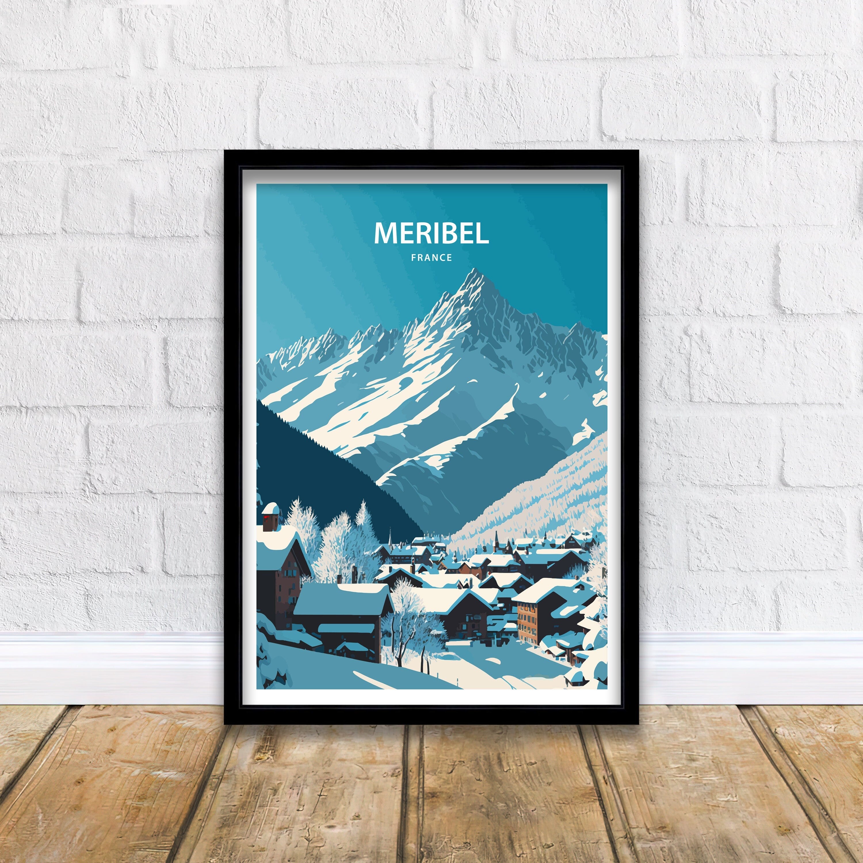 Meribel Ski Resort Print | France Travel Poster