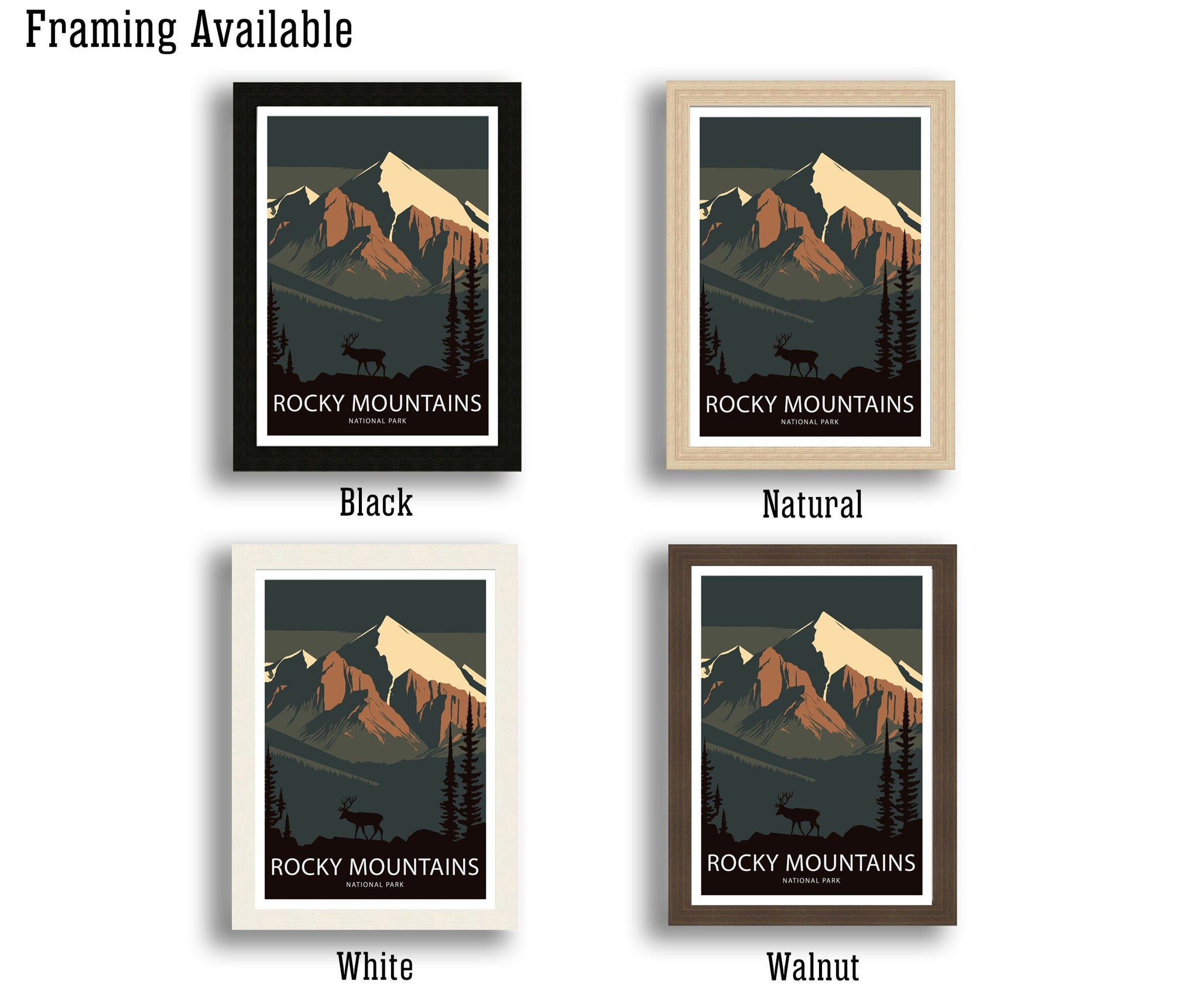 Rocky Mountains National Park Print | Colorado Travel Art