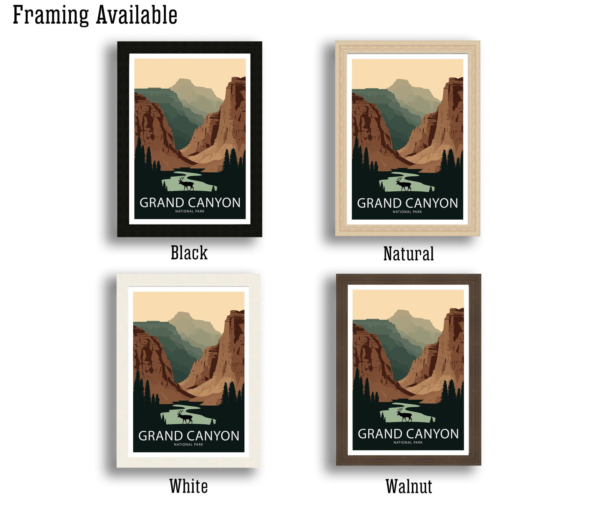 Grand Canyon National Park Travel Poster | Arizona Wall Art