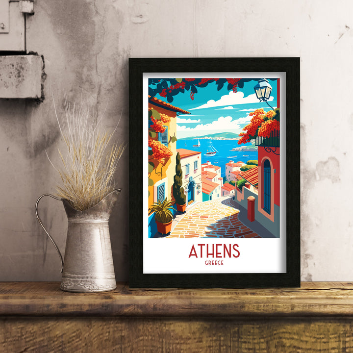 Athens Travel Poster