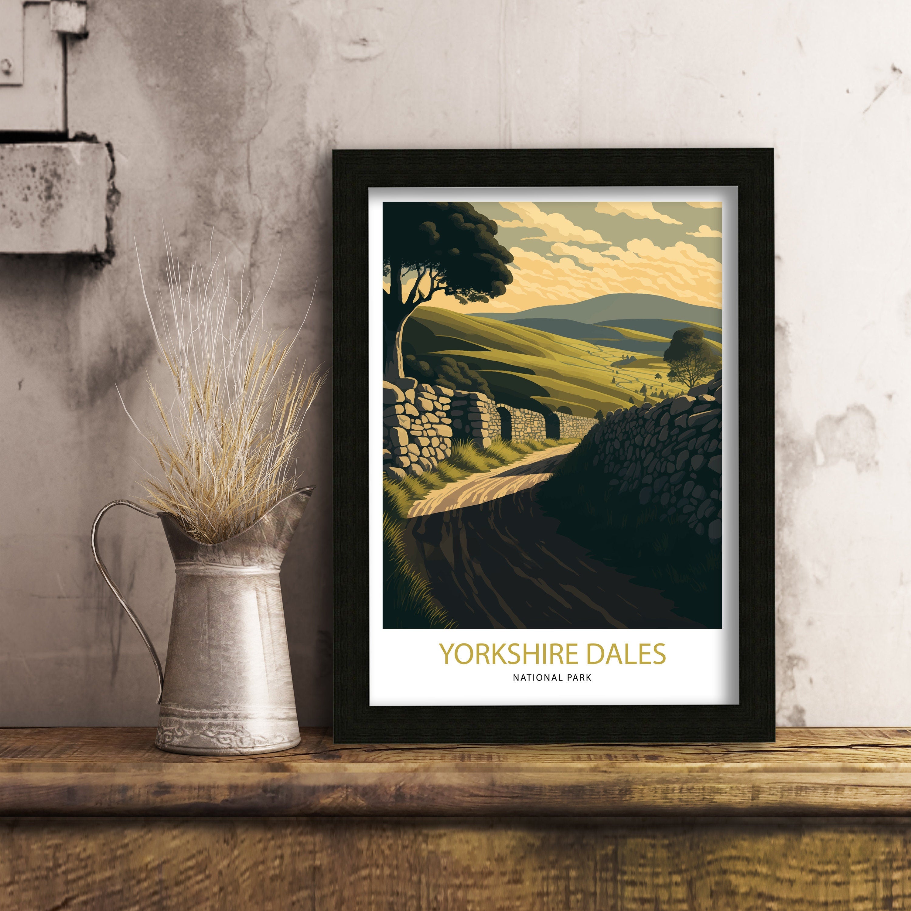 Yorkshire Dales National Park Travel Poster | Archival Art Print