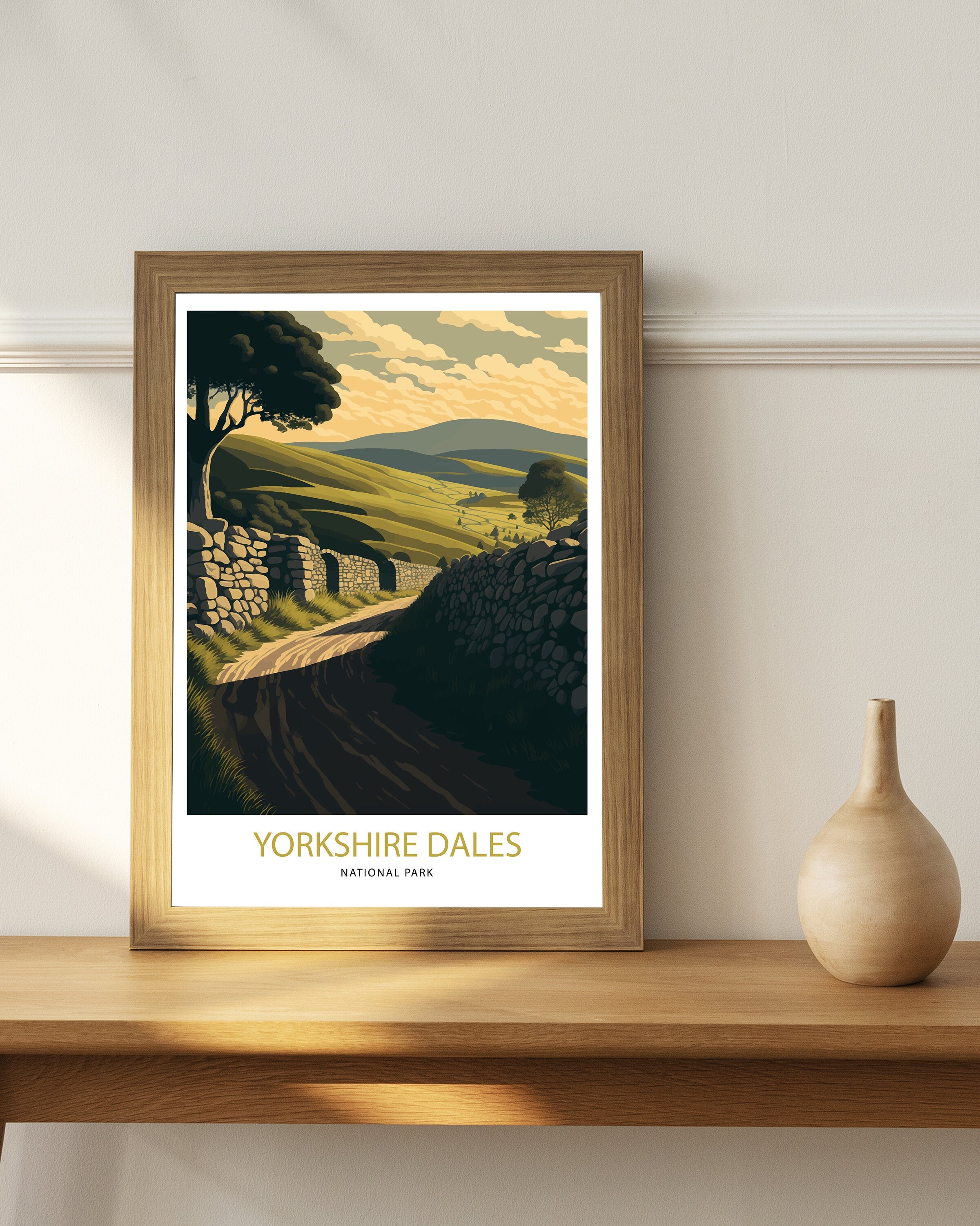 Yorkshire Dales National Park Travel Poster | Archival Art Print