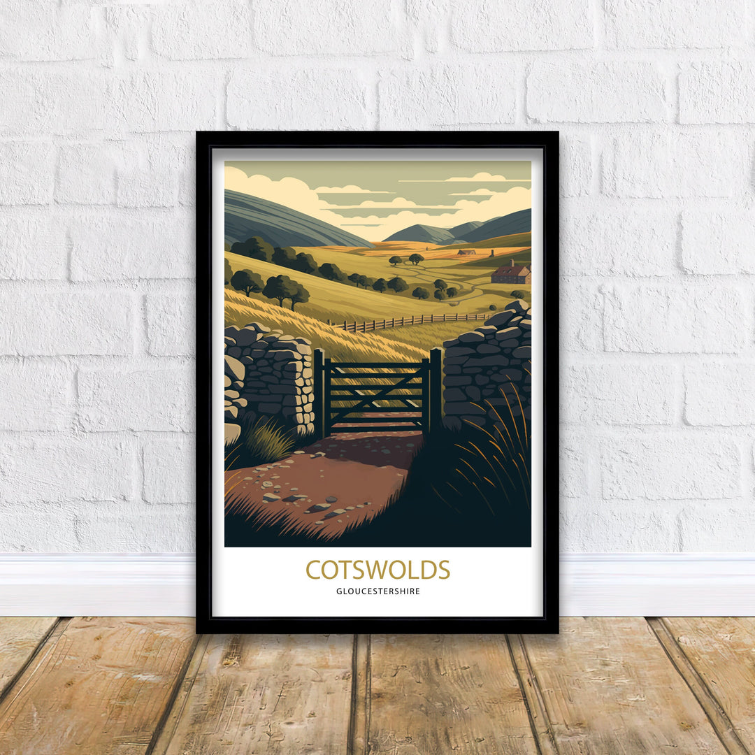 Cotswolds Travel Poster