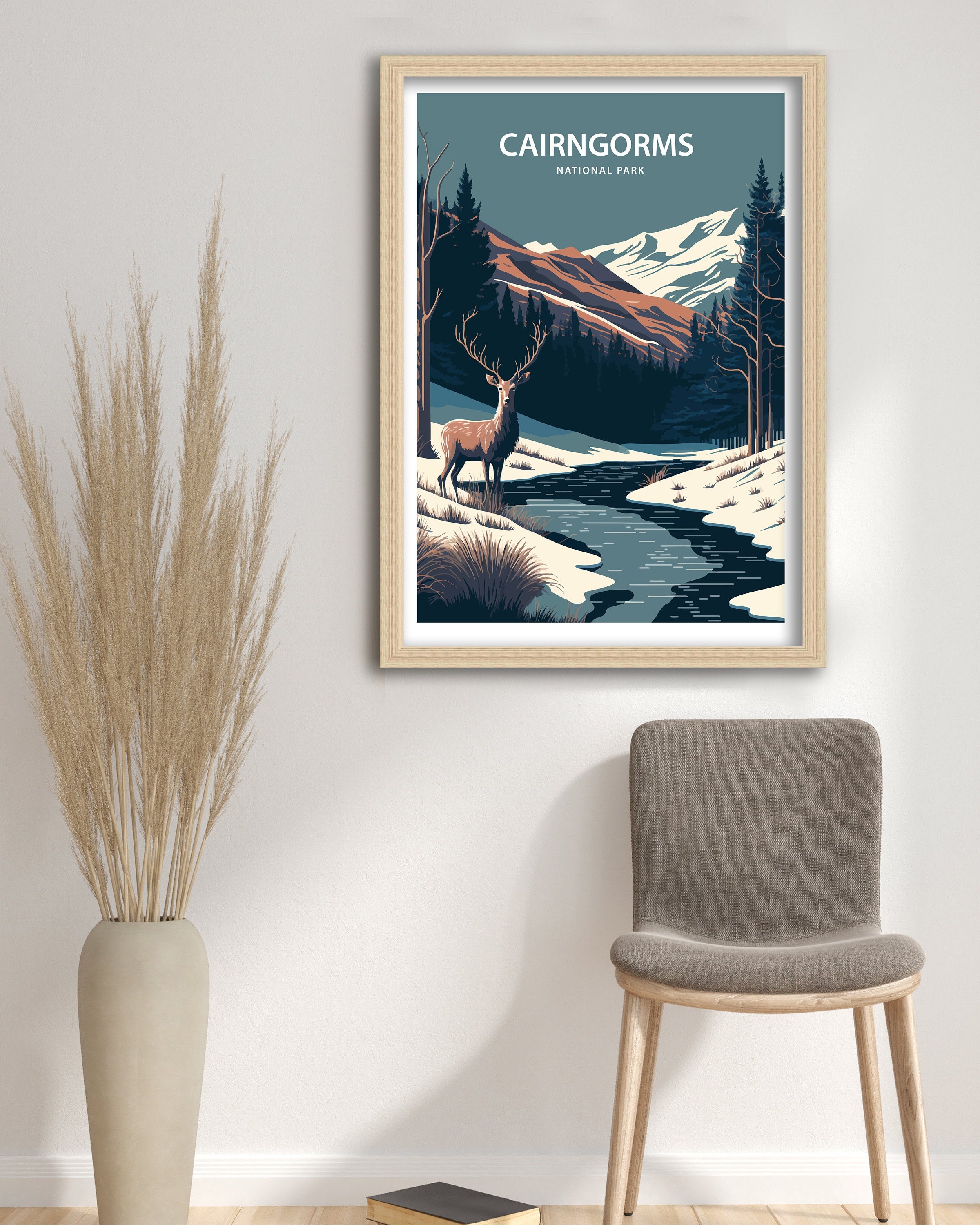 Cairngorms National Park Art Print | Scottish Highlands Travel Poster