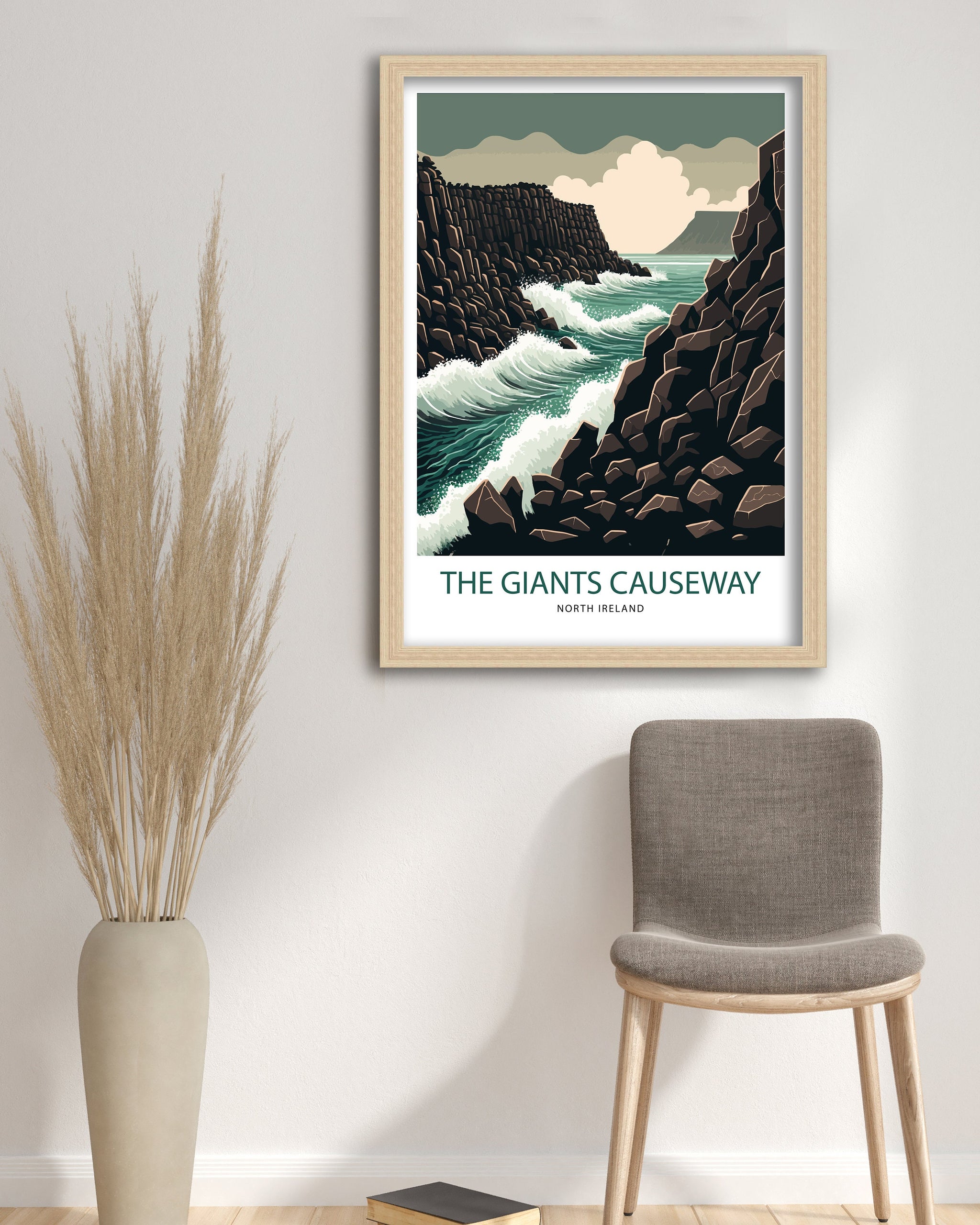 Giants Causeway Travel Poster | Northern Ireland Wall Art