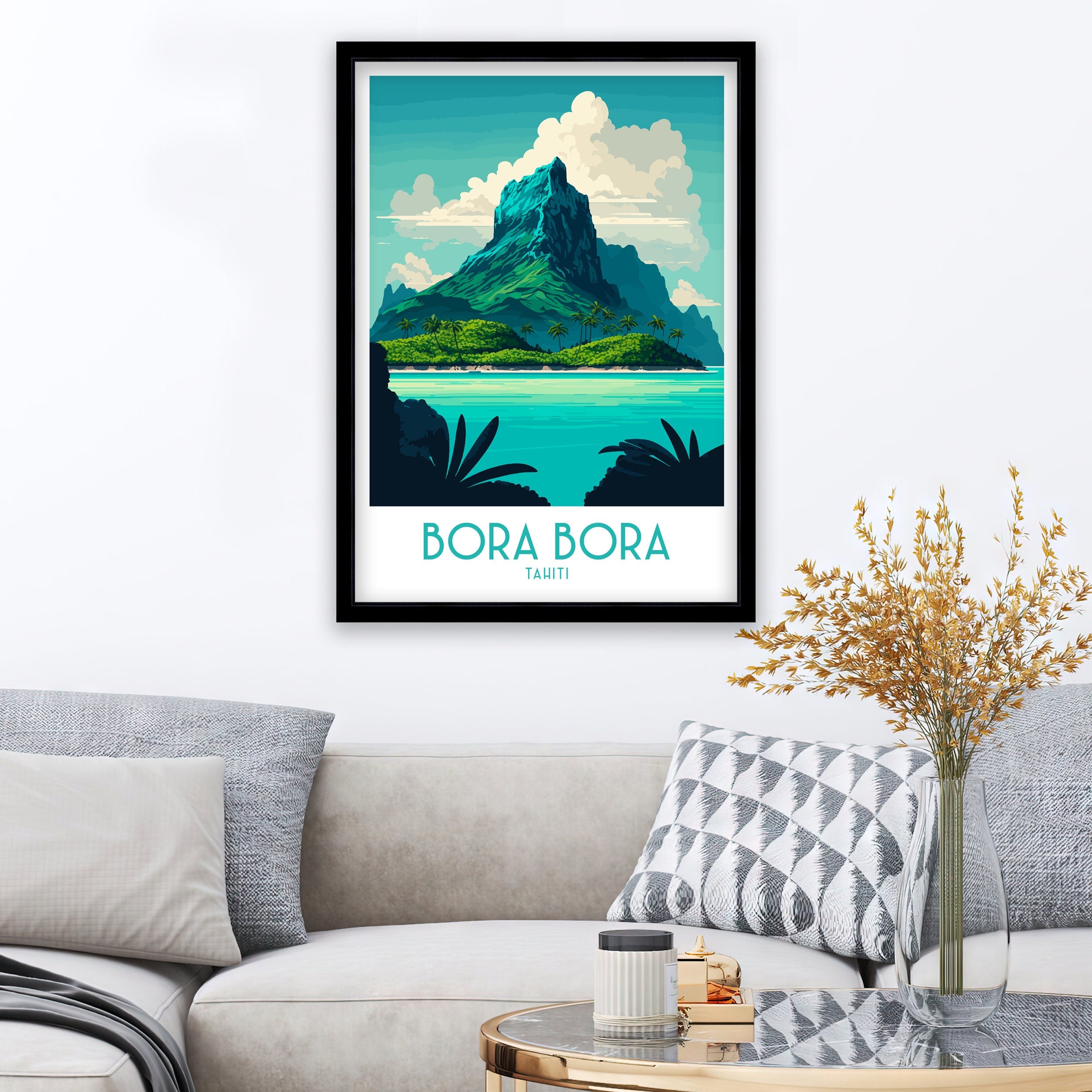 Bora Bora Travel Poster | French Polynesia Wall Art