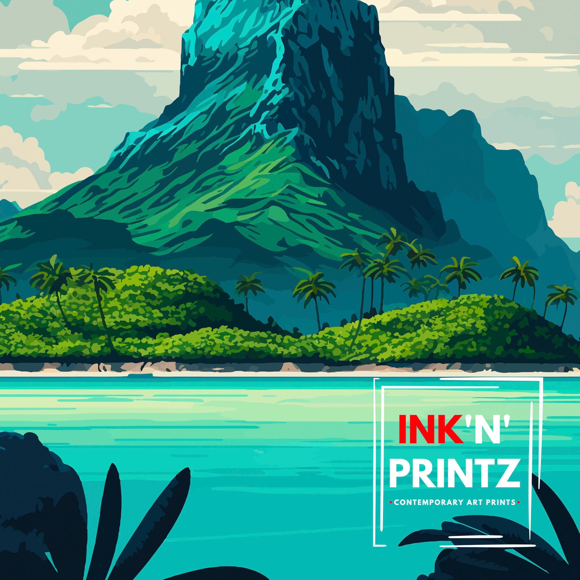 Bora Bora Travel Poster | French Polynesia Wall Art