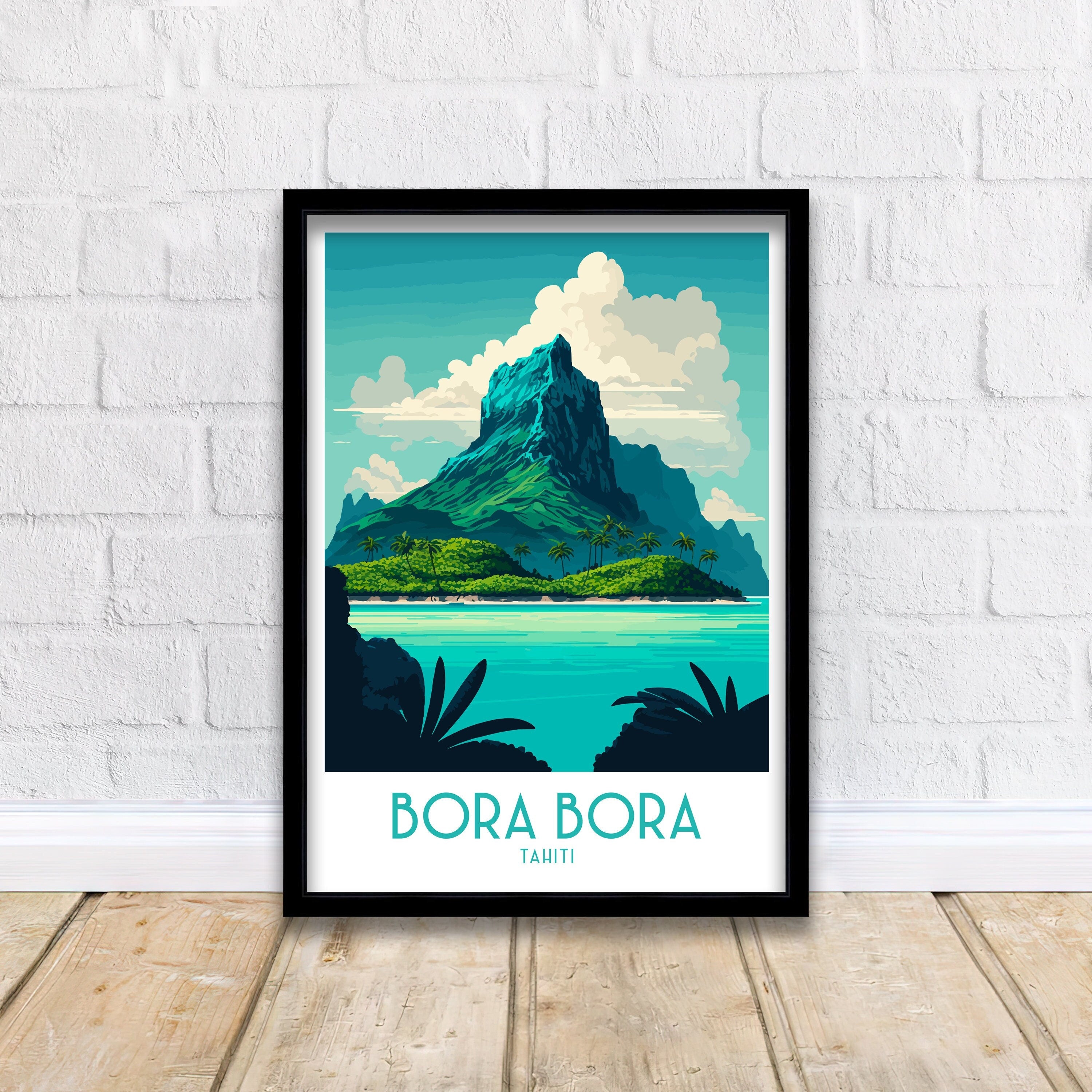 Bora Bora Travel Poster | French Polynesia Wall Art