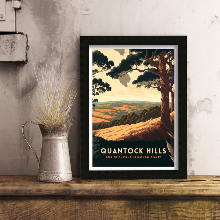 Quantock Hills Travel Poster