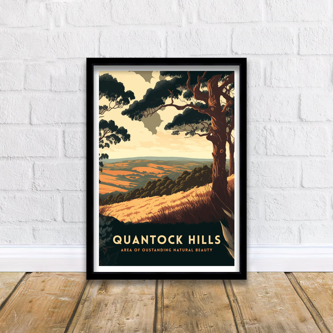 Quantock Hills Travel Poster