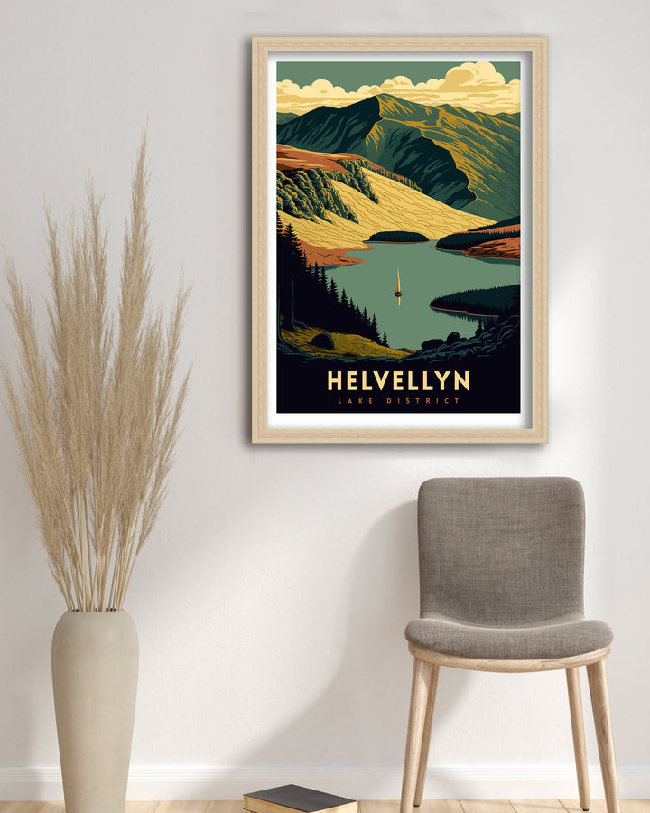 Helvellyn Travel Poster