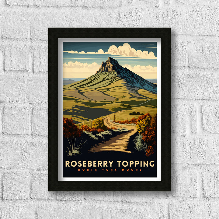 Roseberry Topping Art Poster