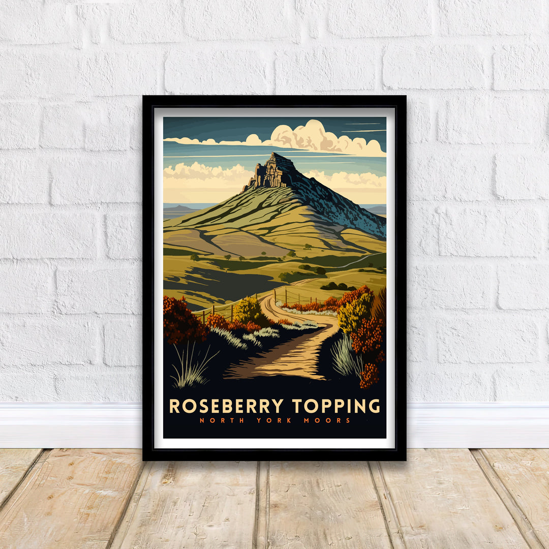 Roseberry Topping Art Poster