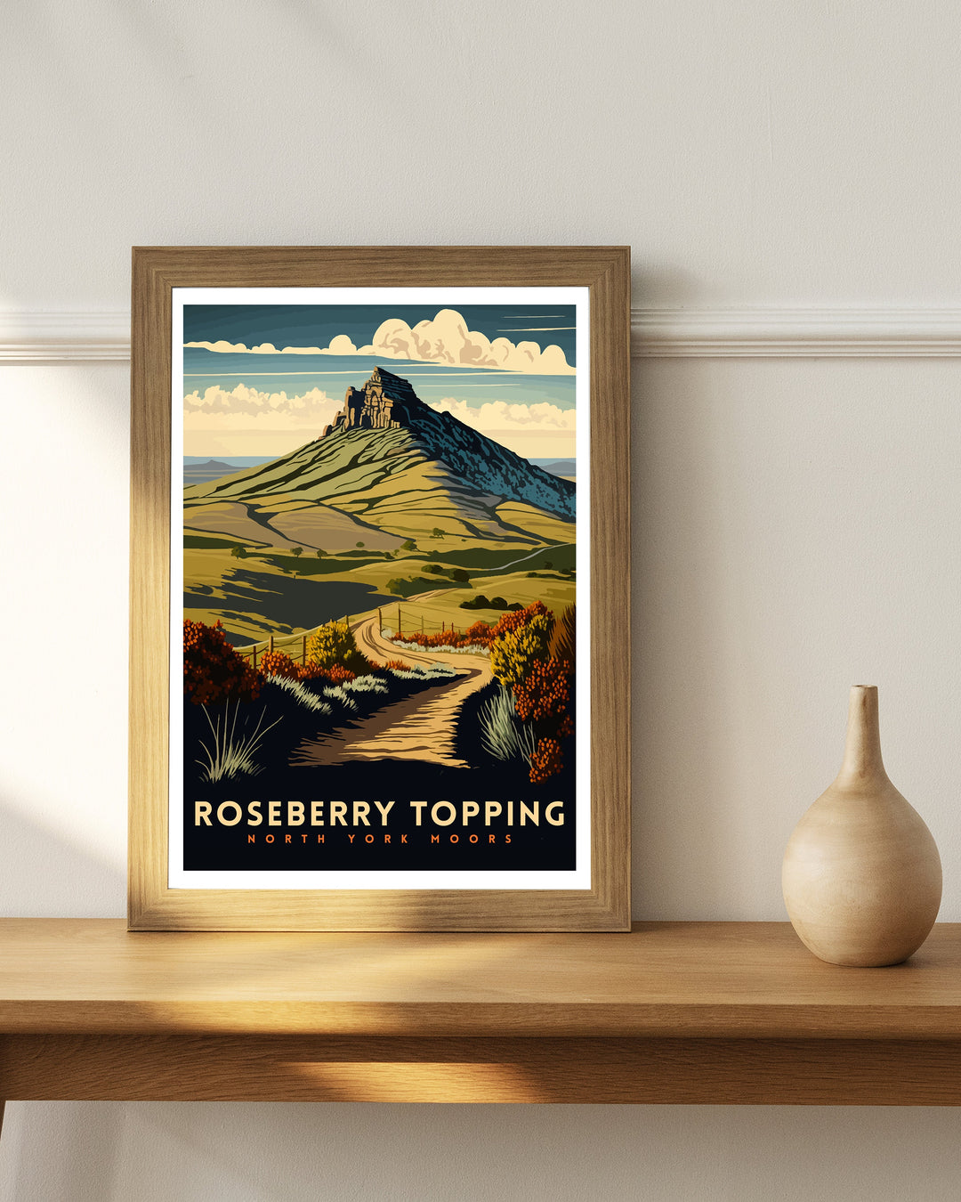 Roseberry Topping Art Poster