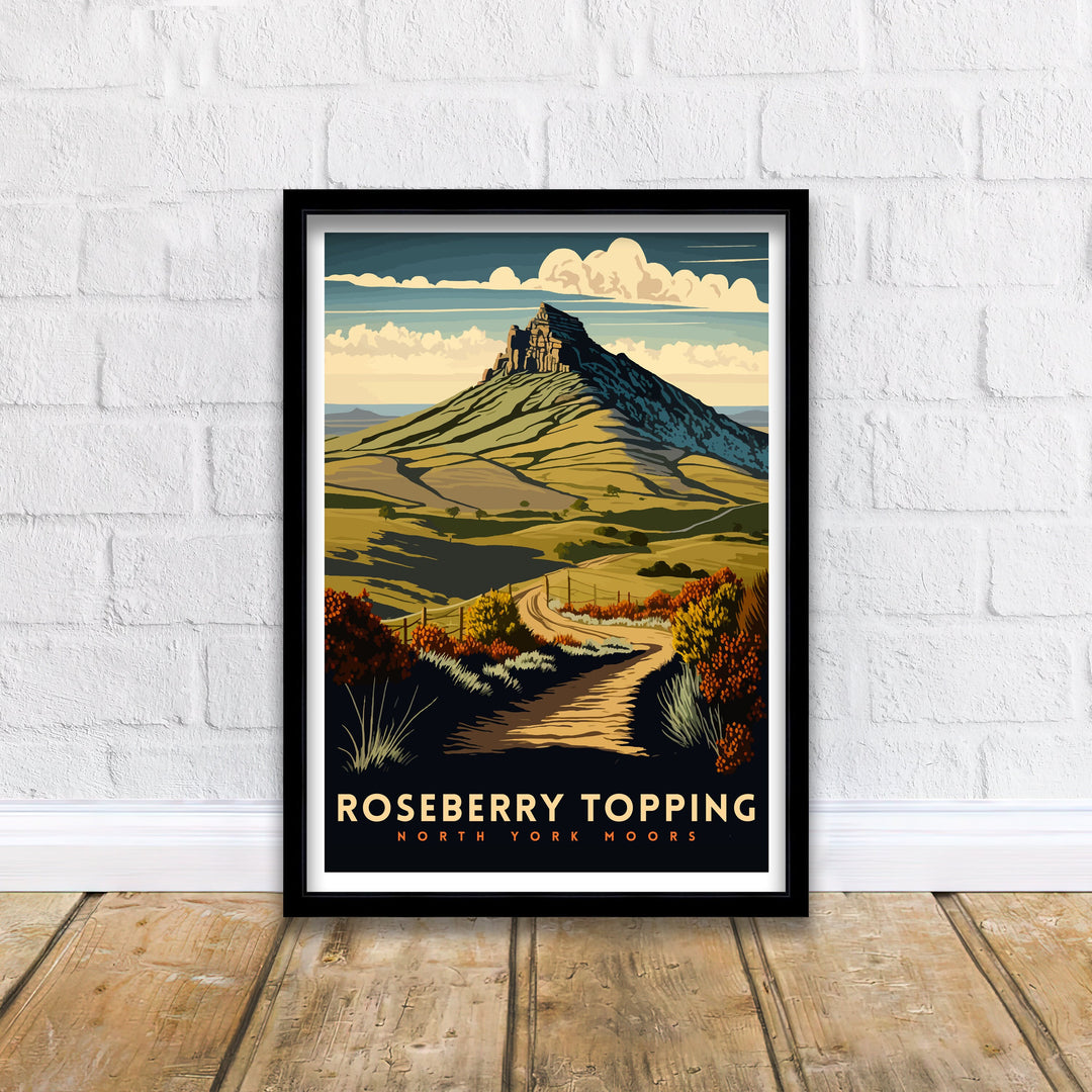 Roseberry Topping Art Poster