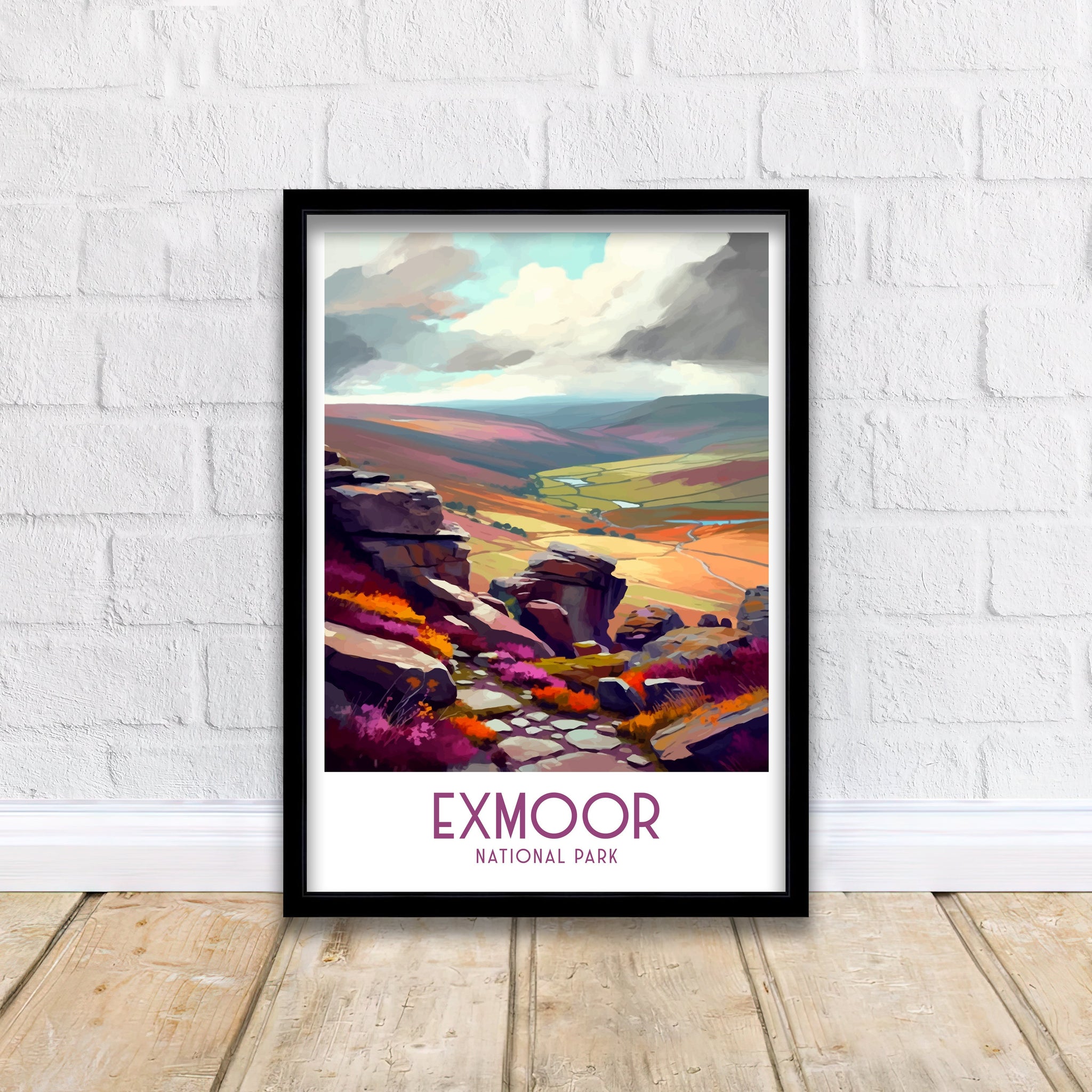 Exmoor National Park Art Print | UK Travel Poster