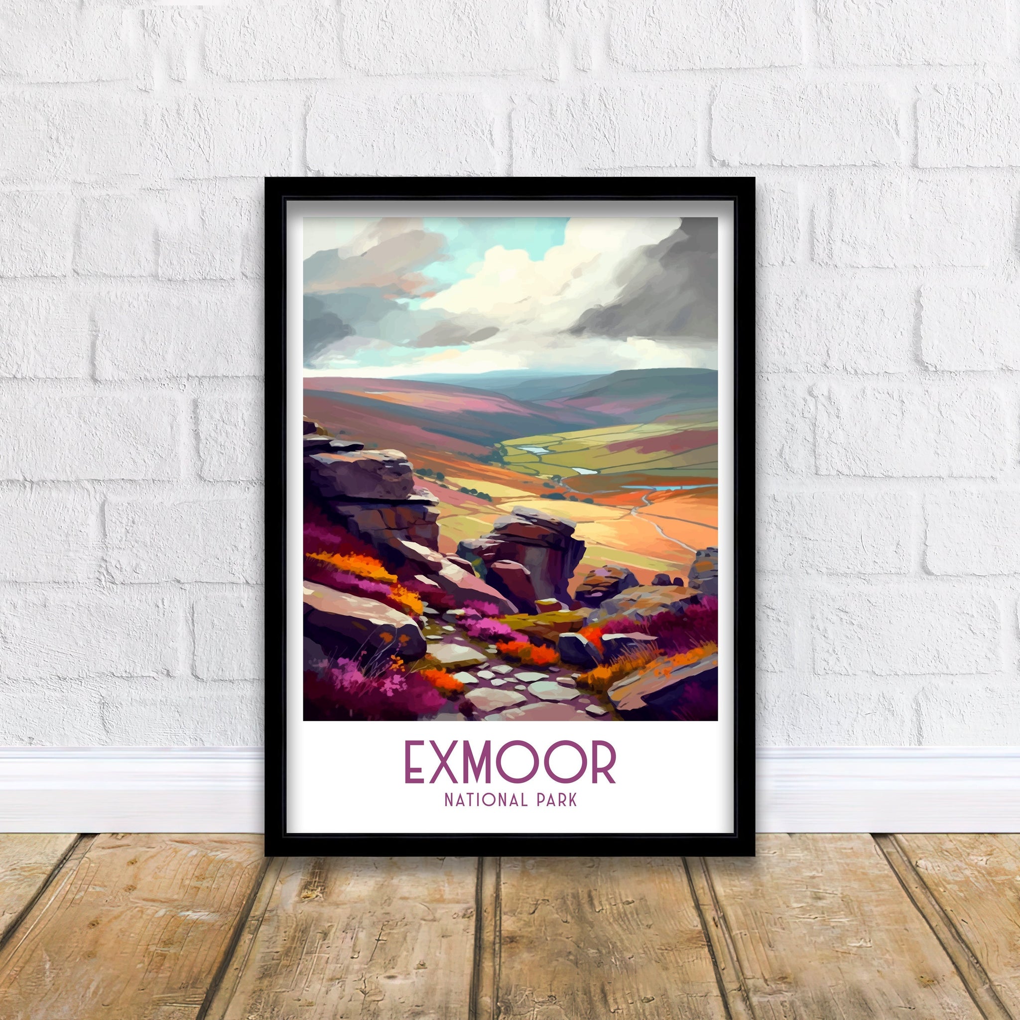 Exmoor National Park Art Print | UK Travel Poster