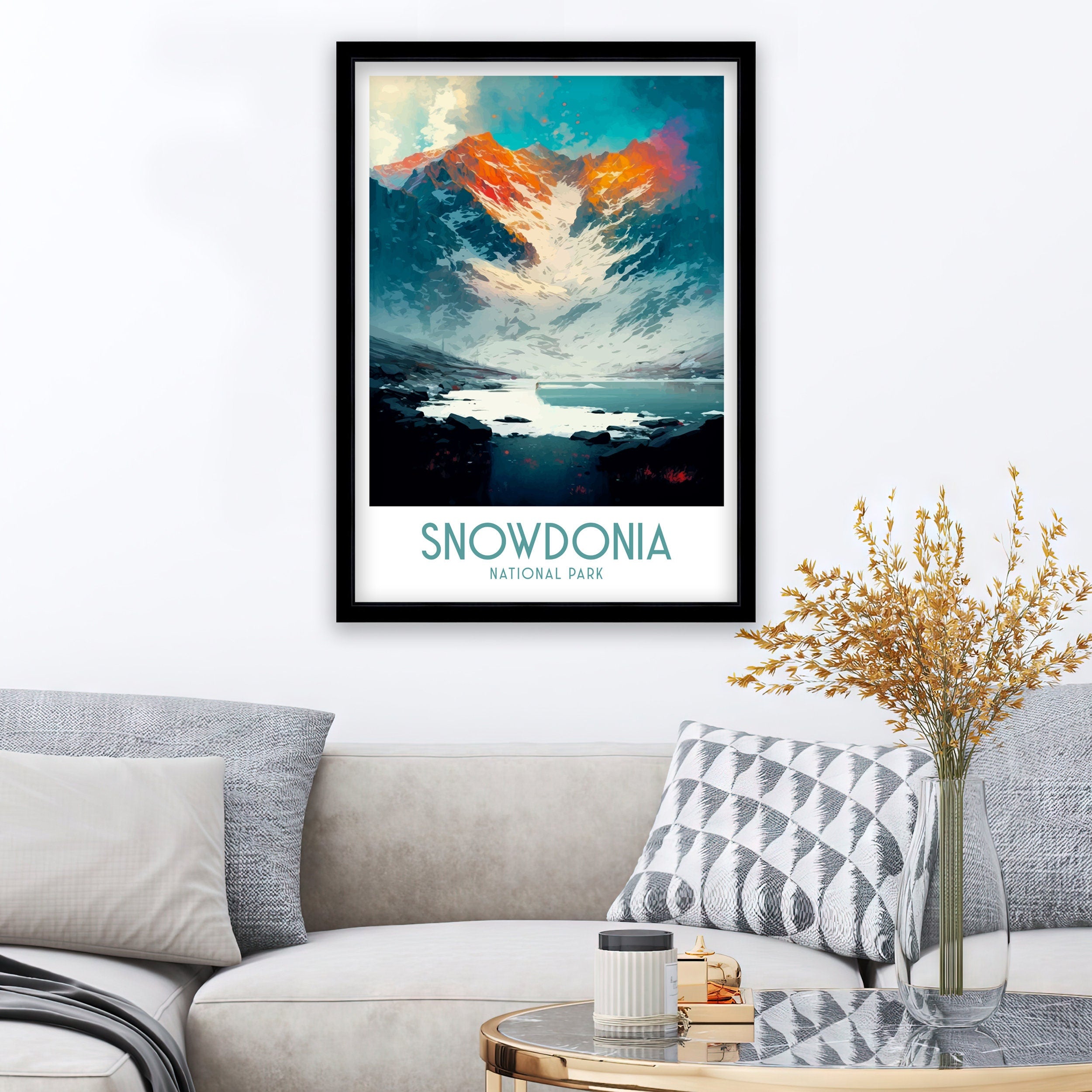 Snowdonia National Park Art Print | Wales Travel Poster
