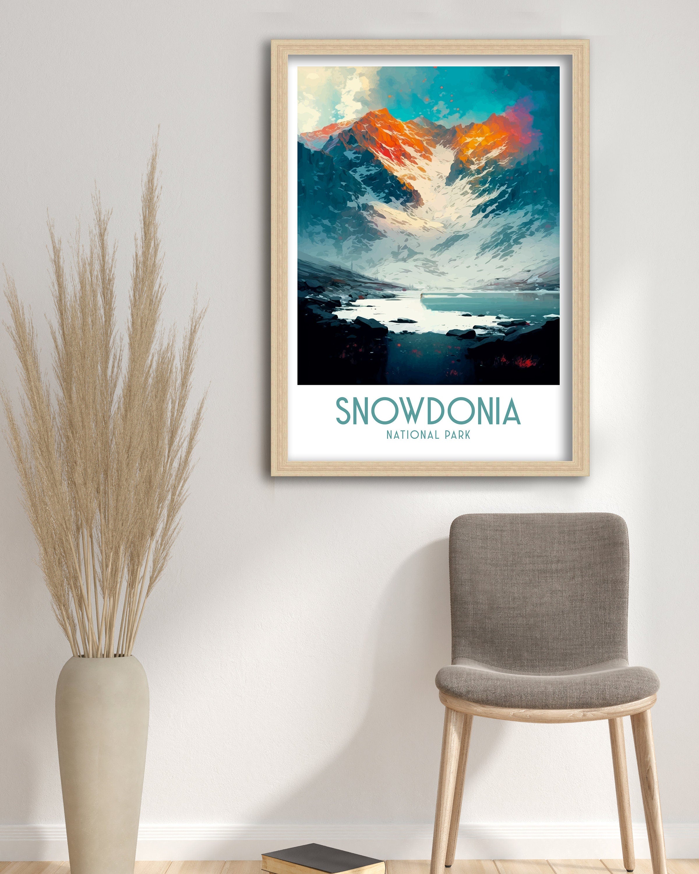 Snowdonia National Park Art Print | Wales Travel Poster