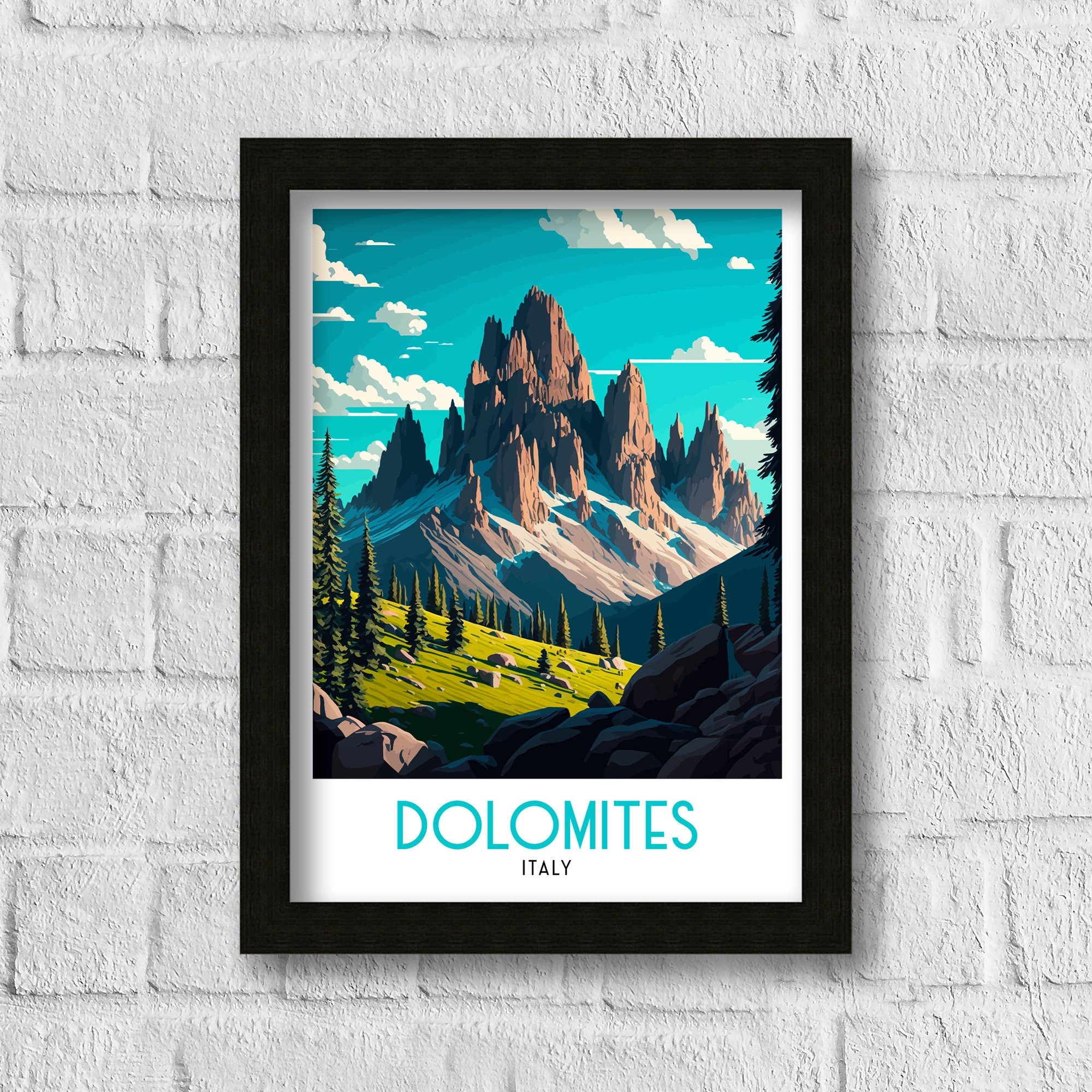 Dolomites Travel Poster