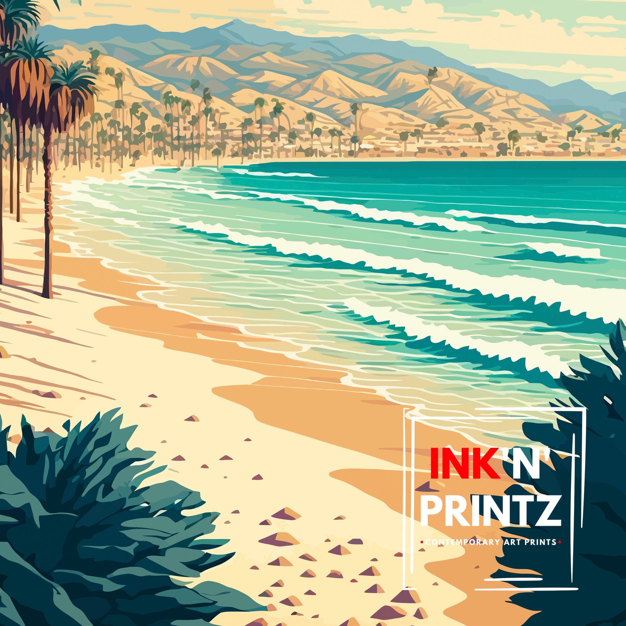 Palma de Mallorca Art Print | Balearic Islands Travel Poster