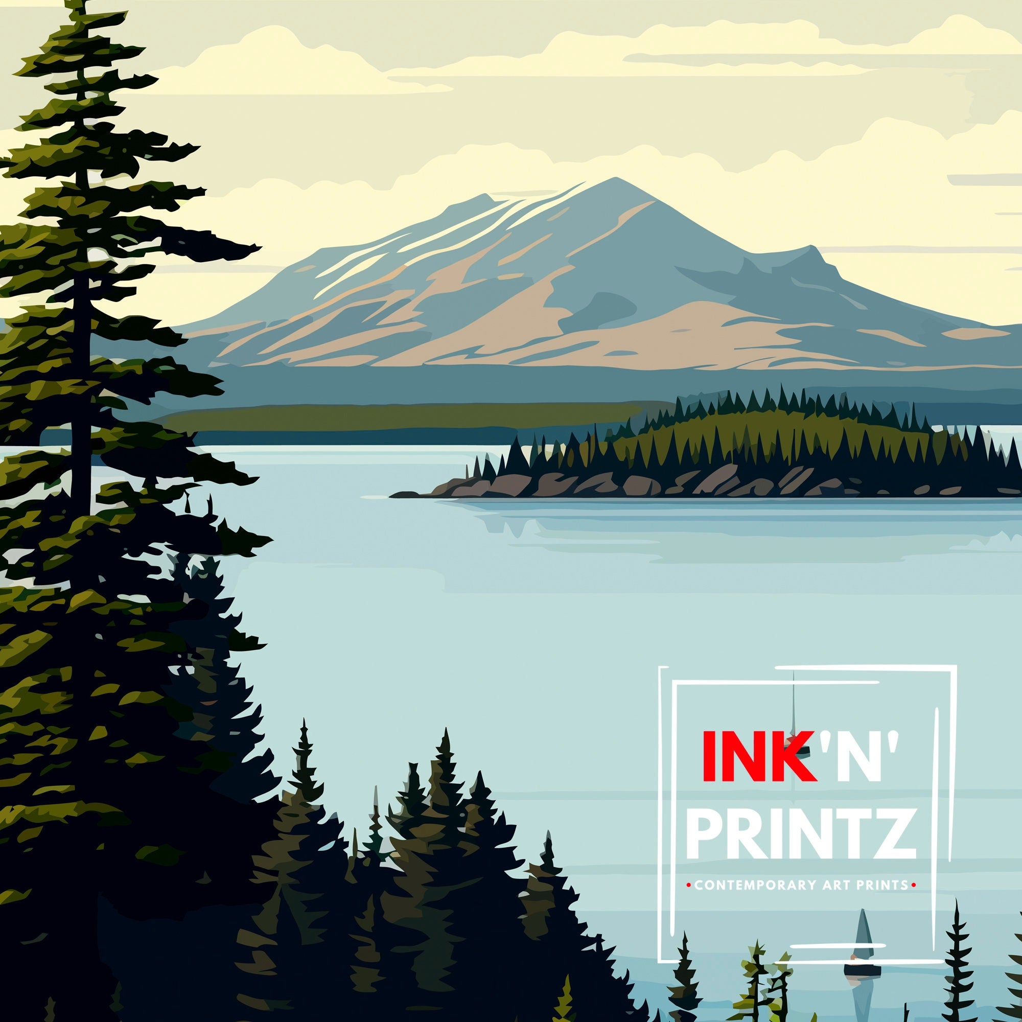 Isle Royale National Park Print | Vintage Travel Poster